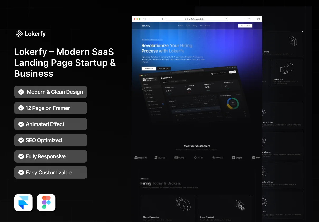 Lokerfy – HRM AI Recruitment Framer Template