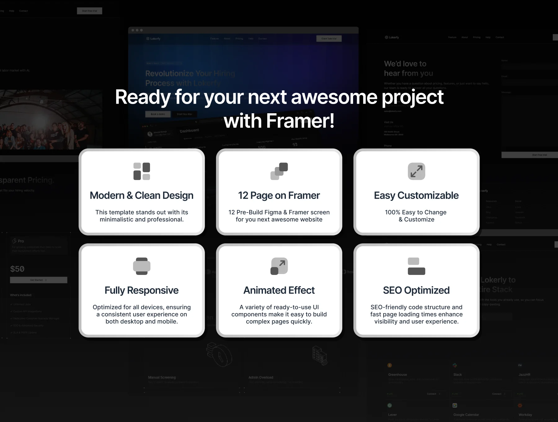 Lokerfy – HRM AI Recruitment Framer Template 3