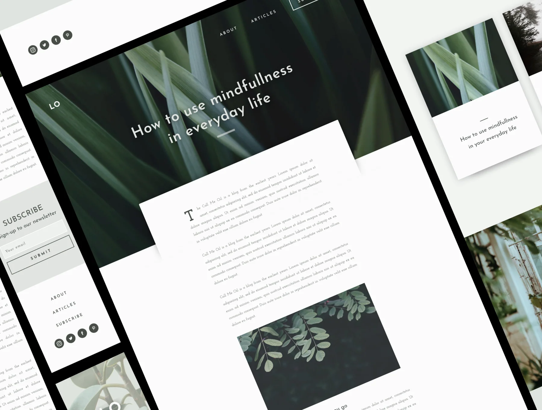Lombok - Botanical UI Kit 2
