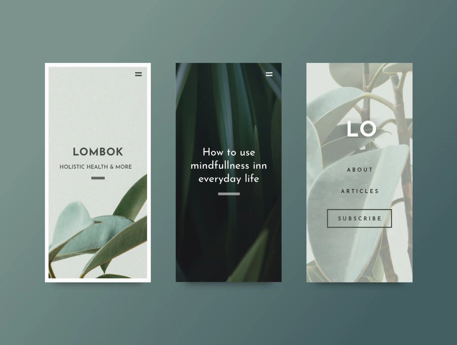 Lombok - Botanical UI Kit 5