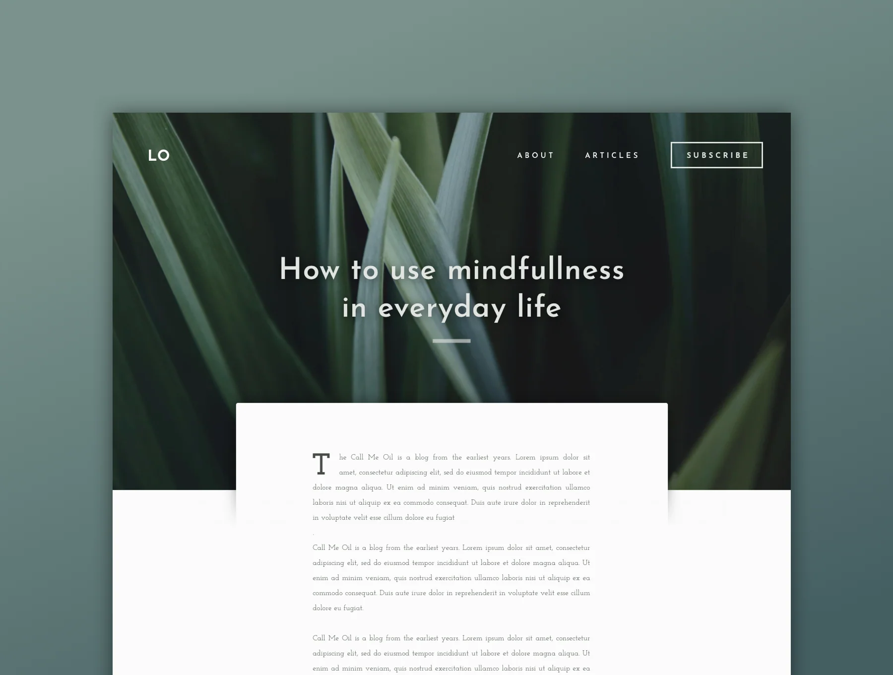 Lombok - Botanical UI Kit 6