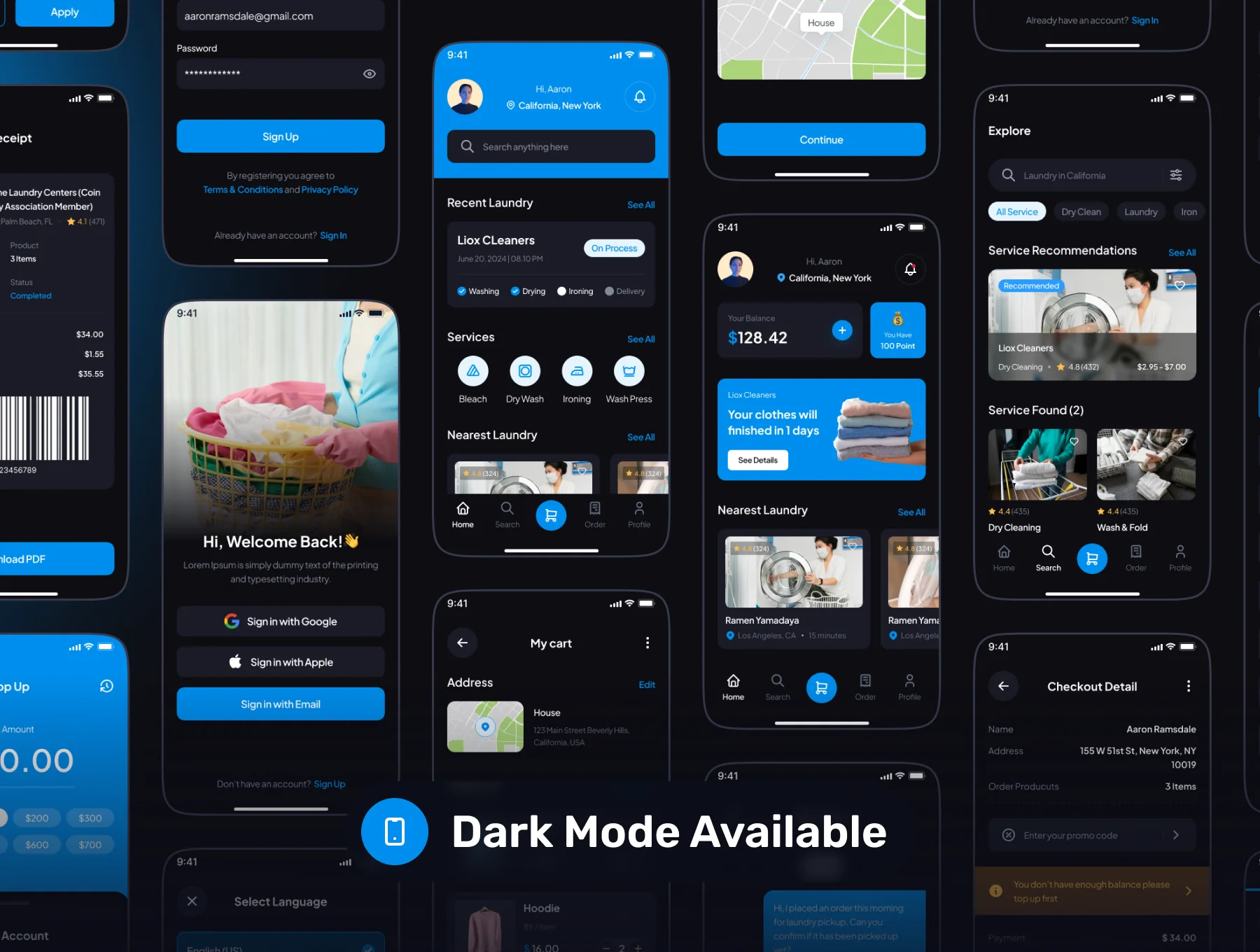LONDI - Smart Laundry Service Mobile App UI Kit 2