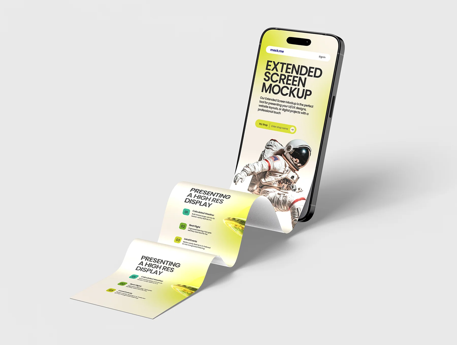 iPhone 16 Pro Long Scroll Mockup Set - 10 Scene 9