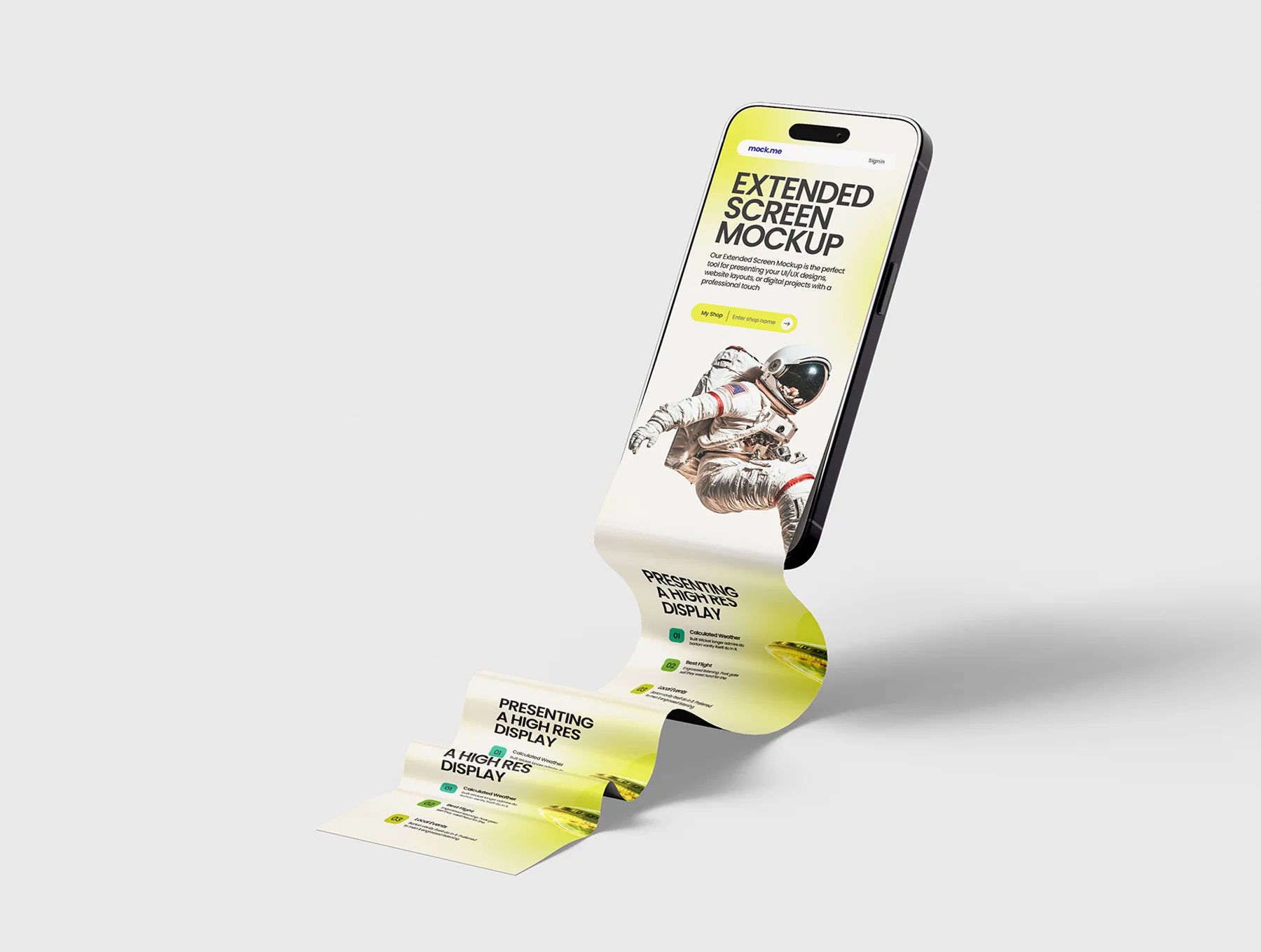 iPhone 16 Pro Long Scroll Mockup Set - 10 Scene 2