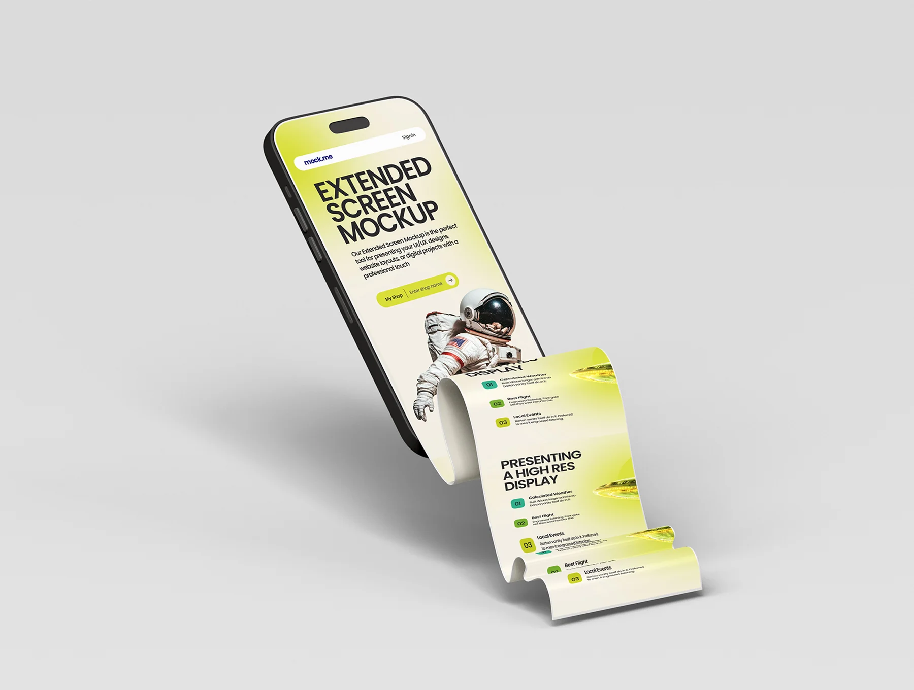 iPhone 16 Pro Long Scroll Mockup Set - 10 Scene 3