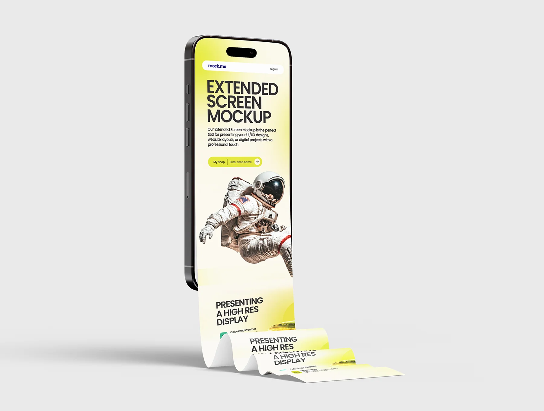 iPhone 16 Pro Long Scroll Mockup Set - 10 Scene 4