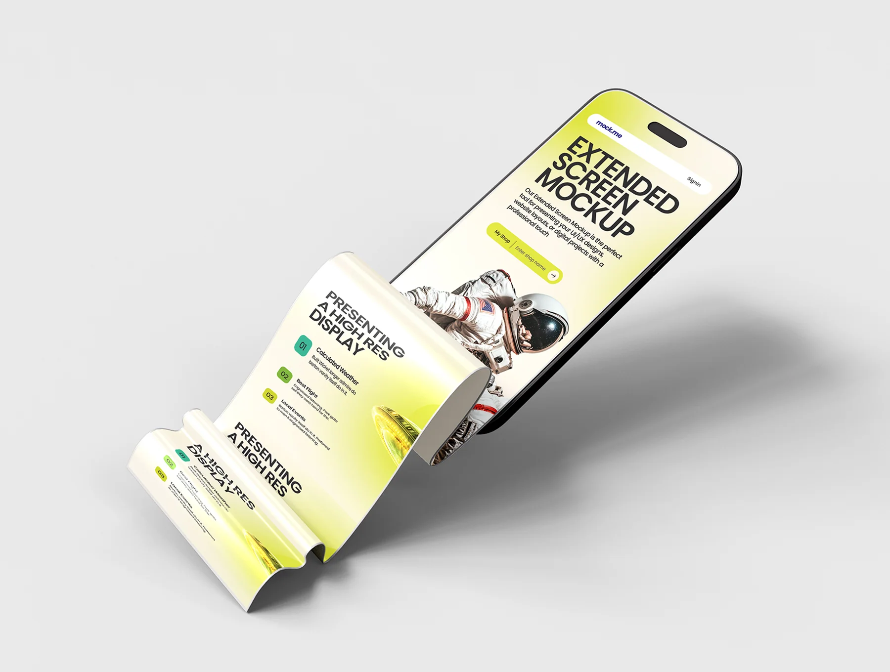 iPhone 16 Pro Long Scroll Mockup Set - 10 Scene 5