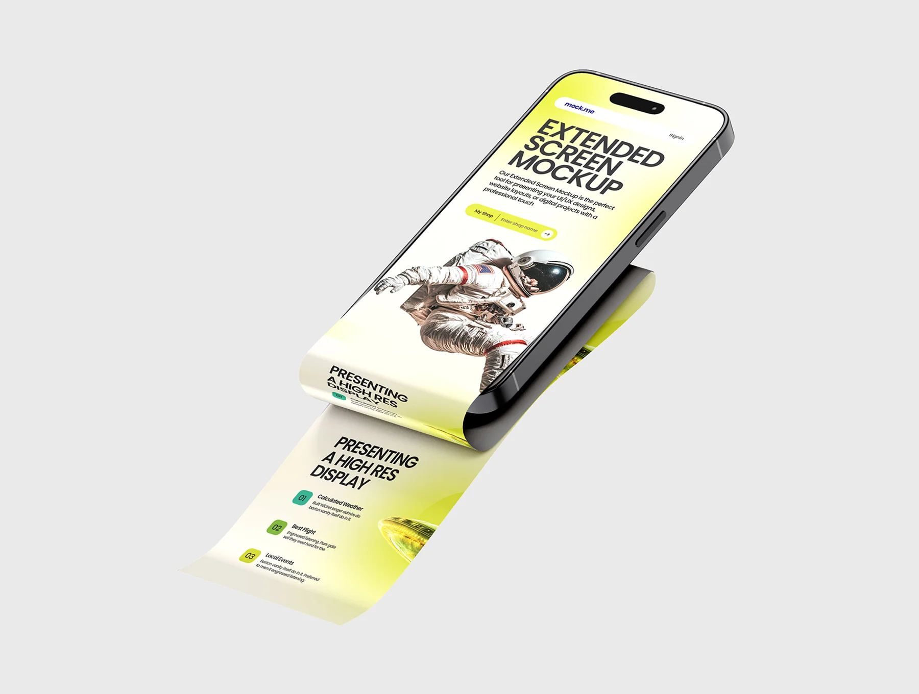iPhone 16 Pro Long Scroll Mockup Set - 10 Scene 6
