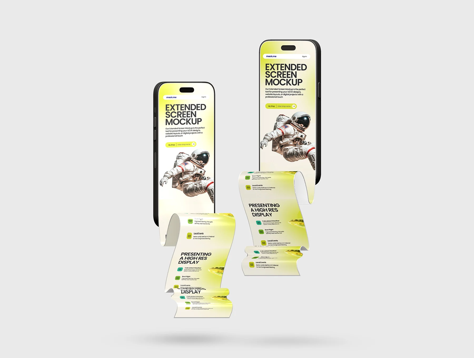 iPhone 16 Pro Long Scroll Mockup Set - 10 Scene 8