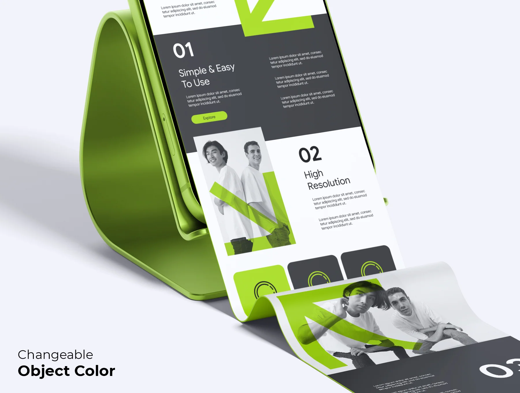 Long Scroll Phone Screen Mockup 7