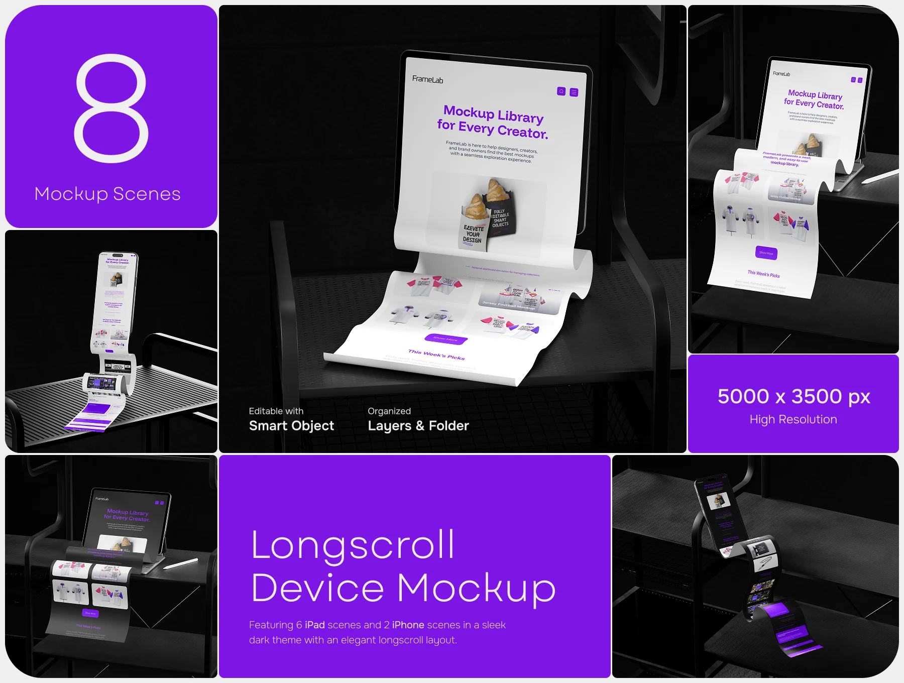Longscroll Device Mockup – Mobile Display