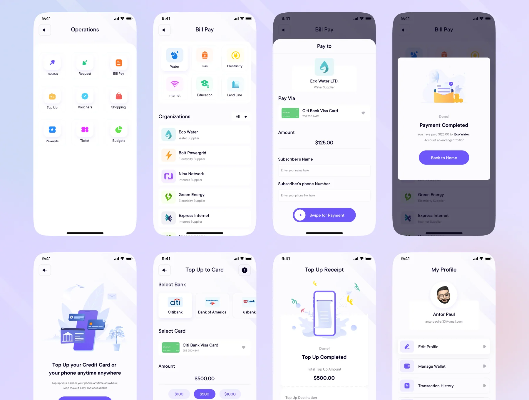 Loop || Wallet App UI Kit 6
