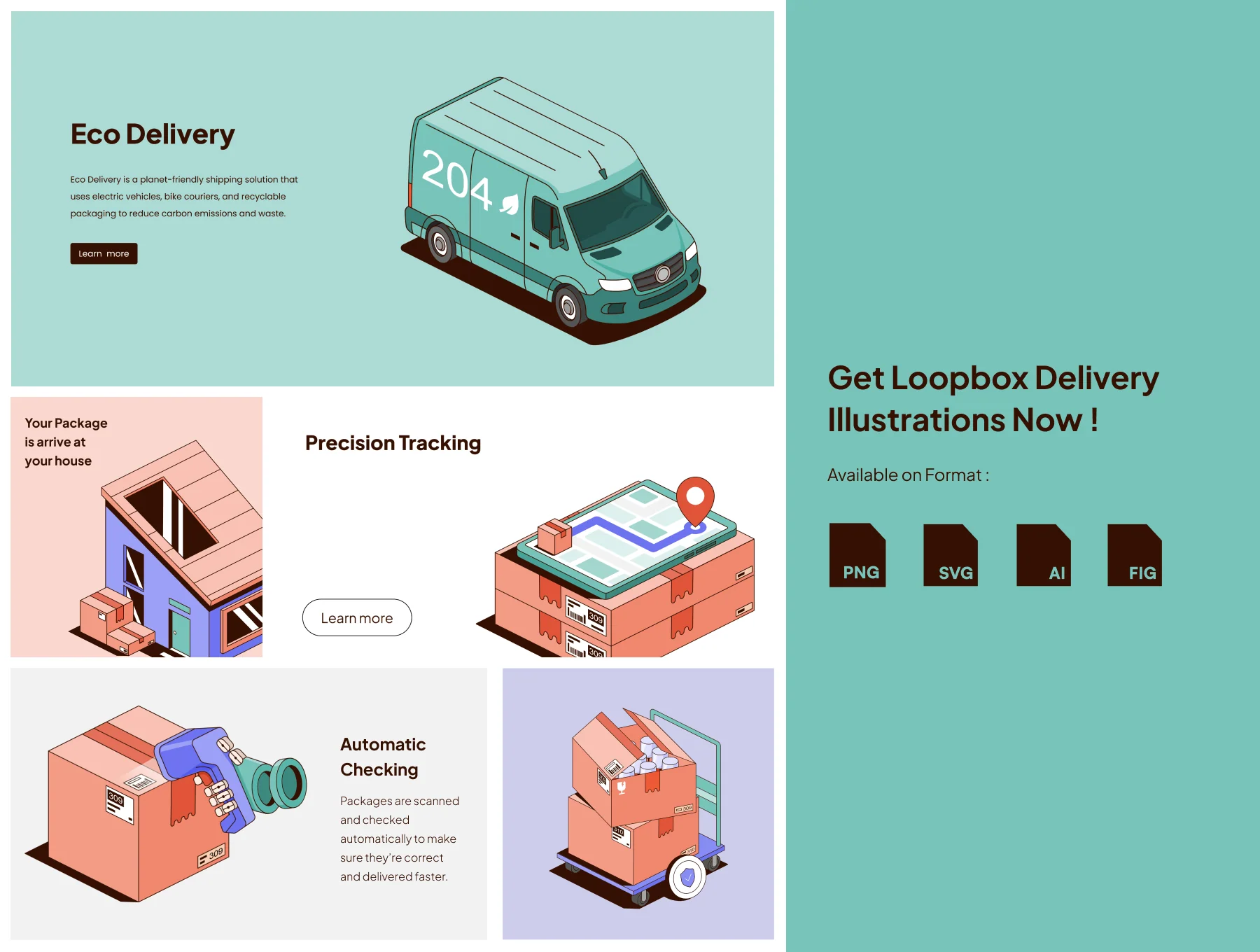 Loopbox - Delivery Illustrations Set 6