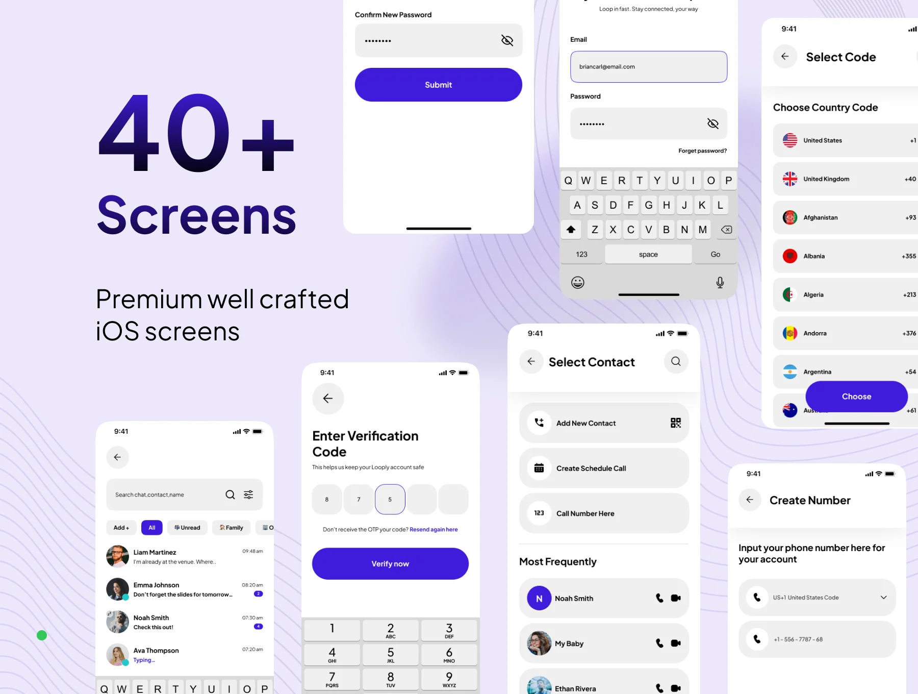 Looply - Premium Social Messenger App UI Kit 2
