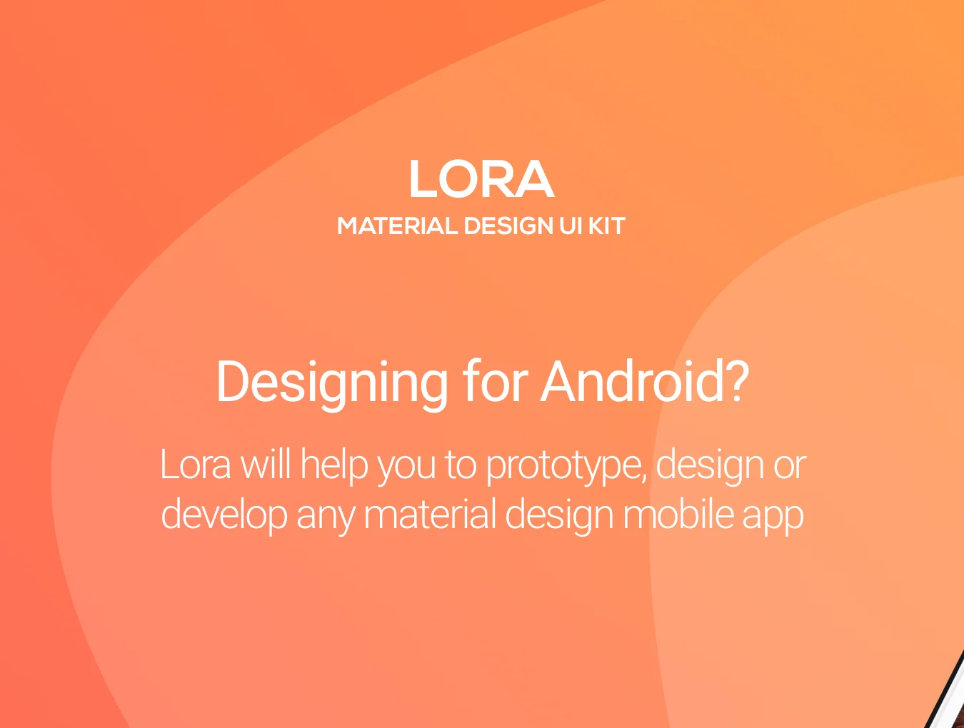 Lora Material Design UI Kit