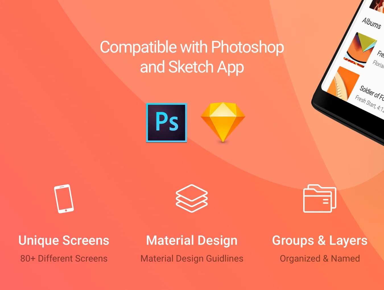 Lora Material Design UI Kit 3