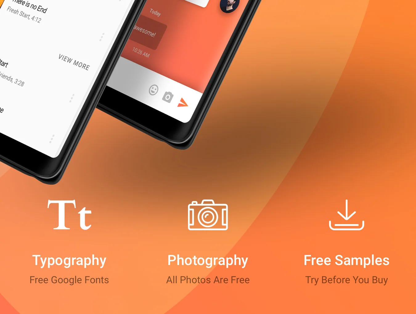Lora Material Design UI Kit 4
