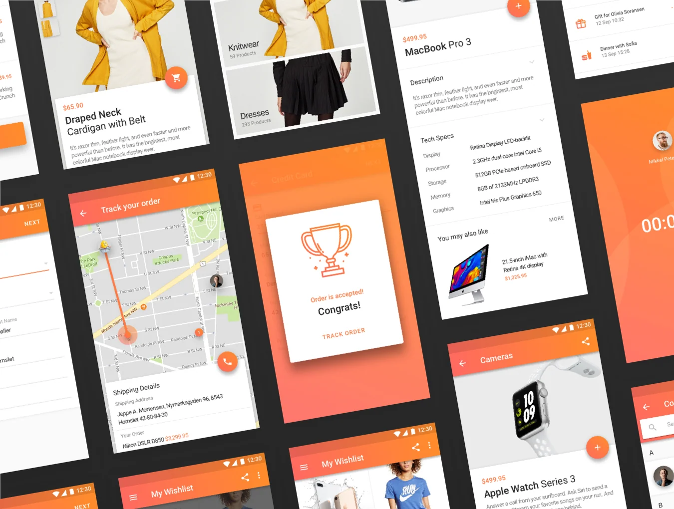 Lora Material Design UI Kit 5