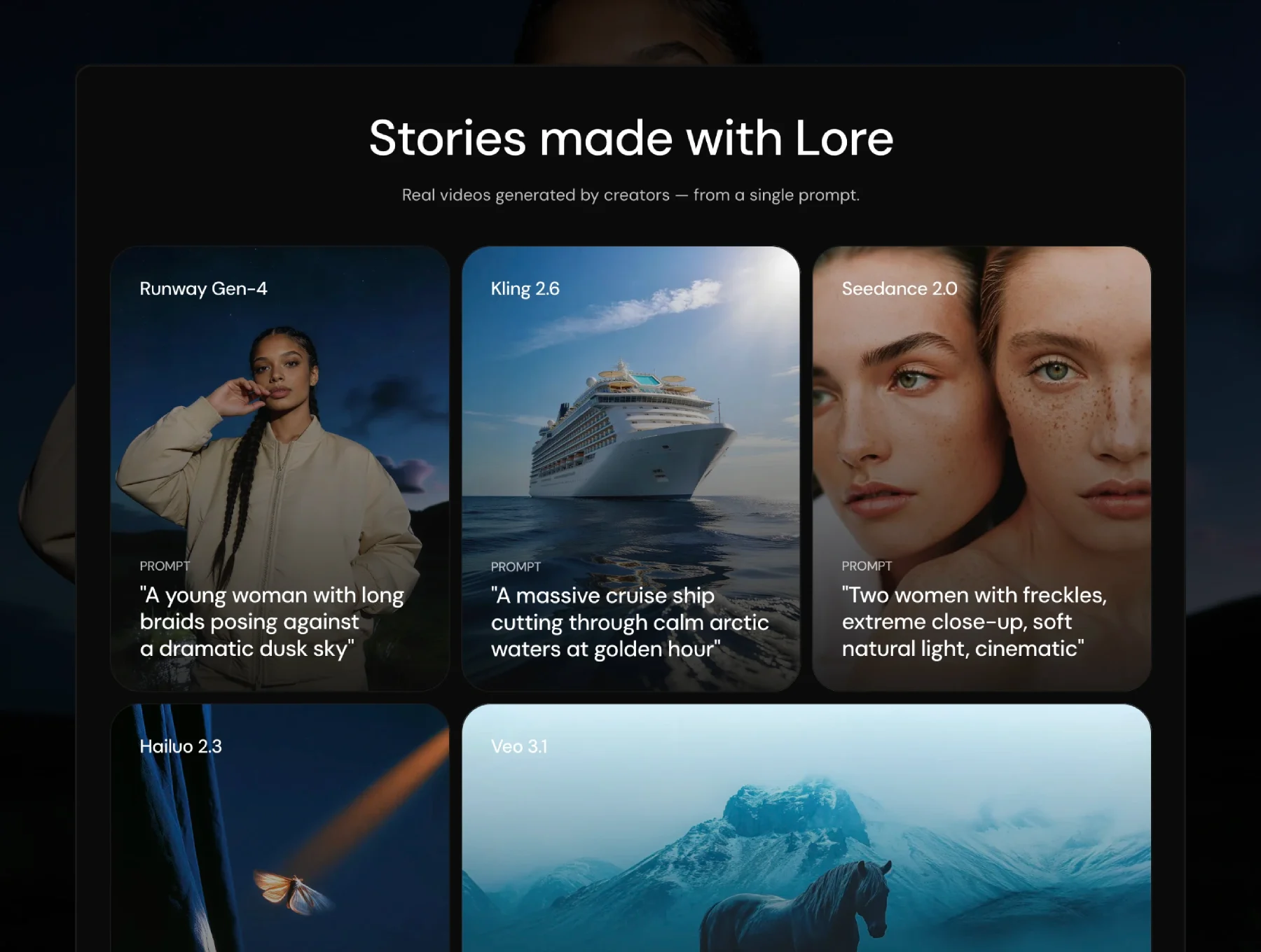 Lore — Generative AI Startup Template 7
