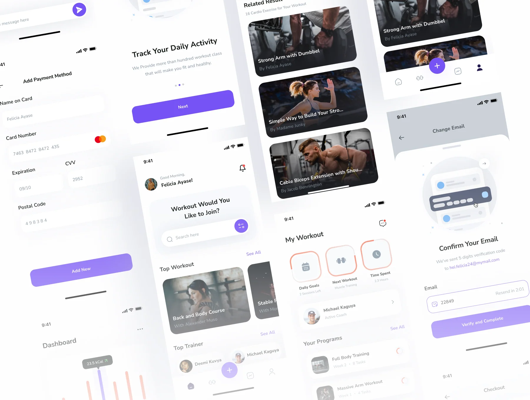 Lory - Fitness Mobile App UI Kit 5