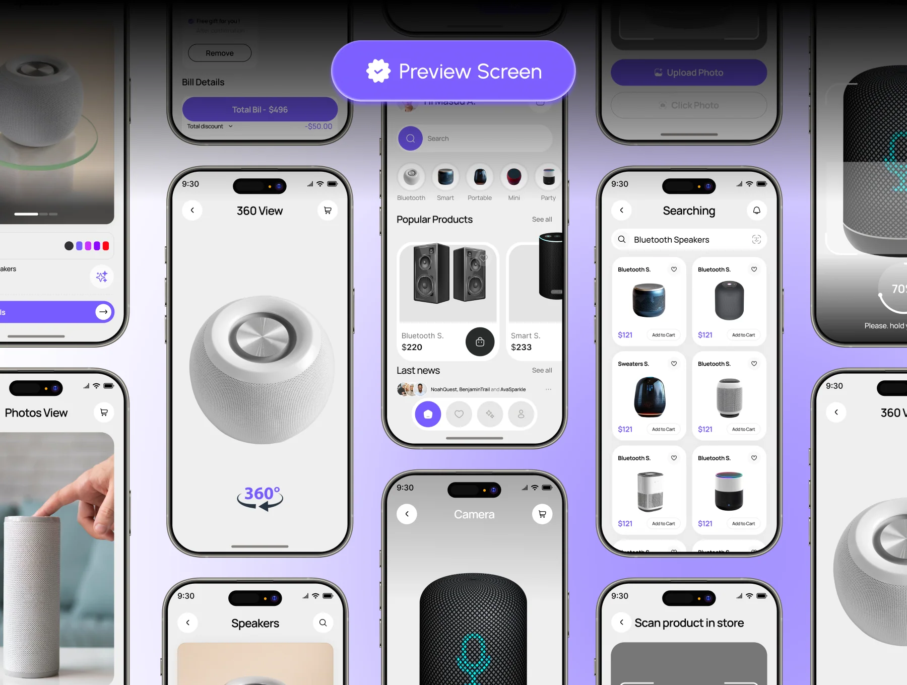 Loudify – Ecommerce Audio Streaming & Speaker App UI Kit 4