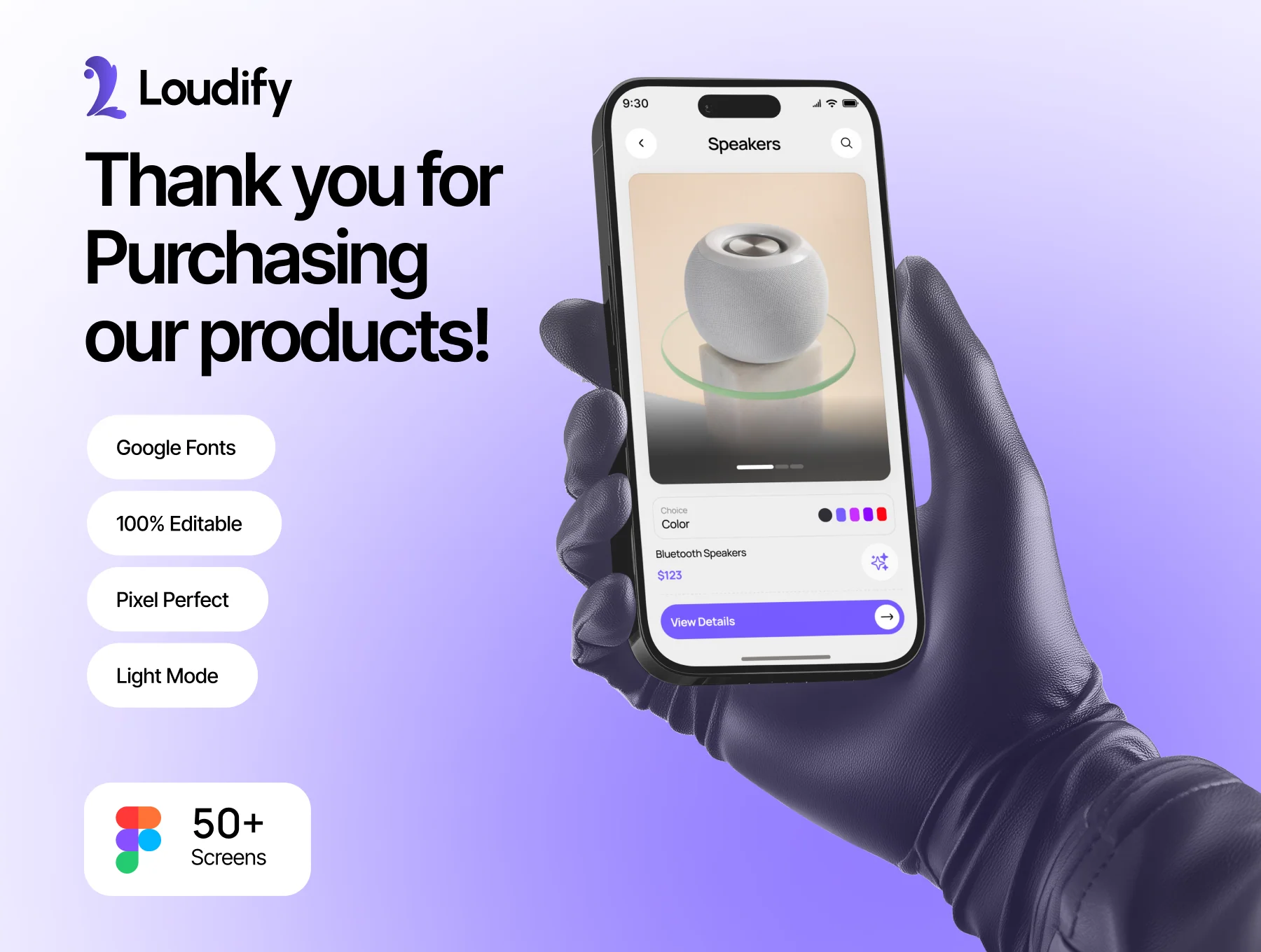 Loudify – Ecommerce Audio Streaming & Speaker App UI Kit 6