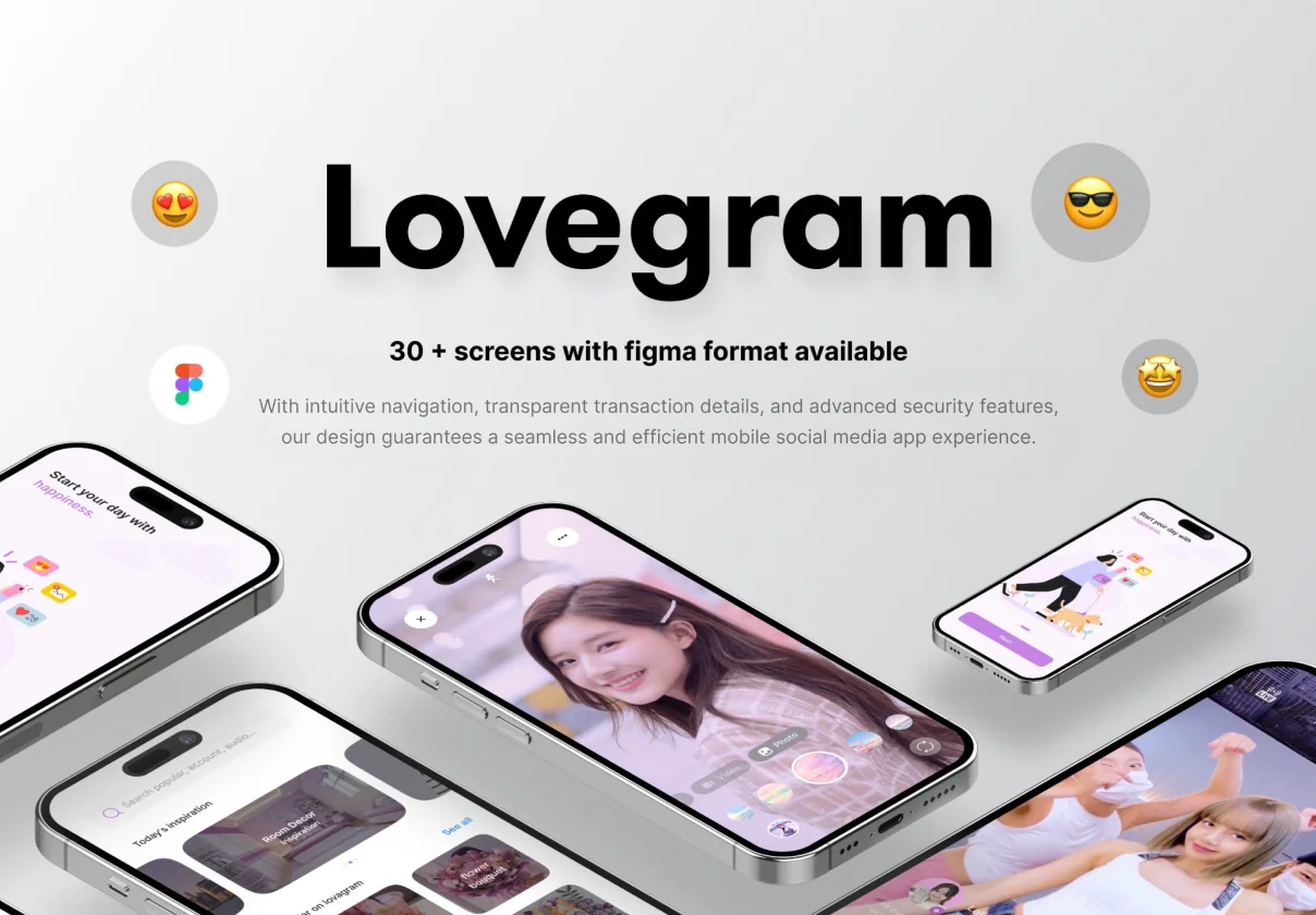 Lovagram - Social Media Ui Kit Mobile