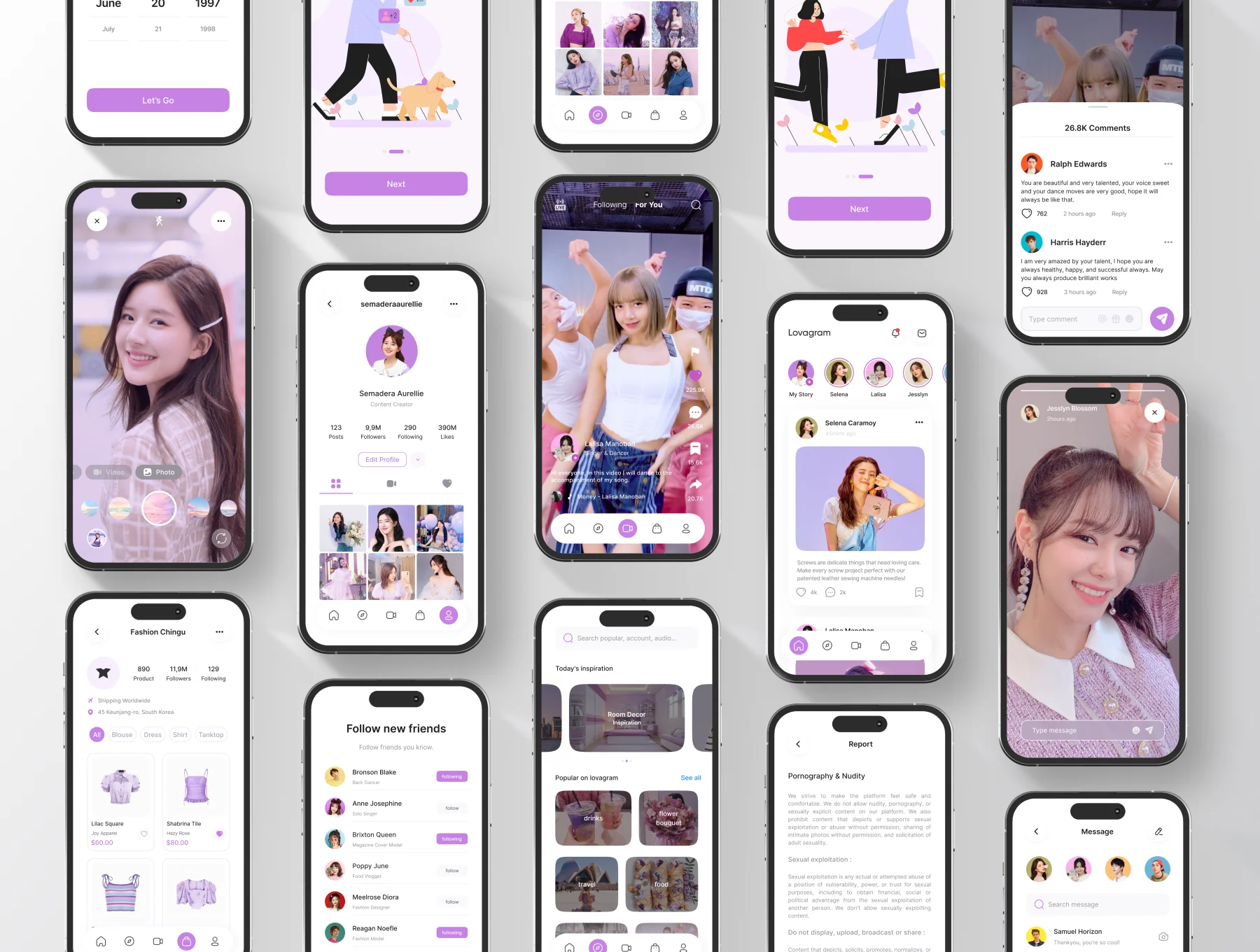 Lovagram - Social Media Ui Kit Mobile 3
