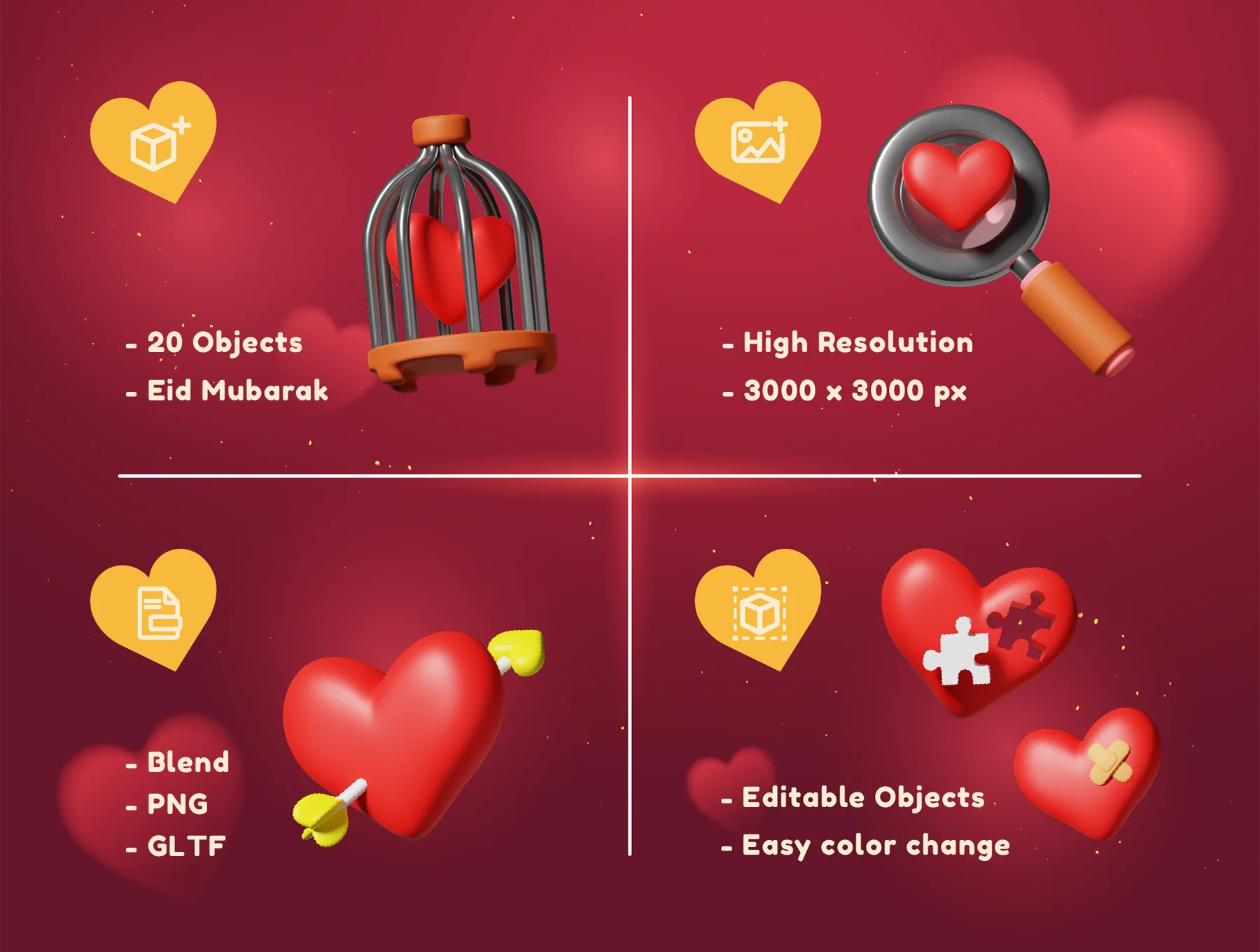 Love 3D Icon 2