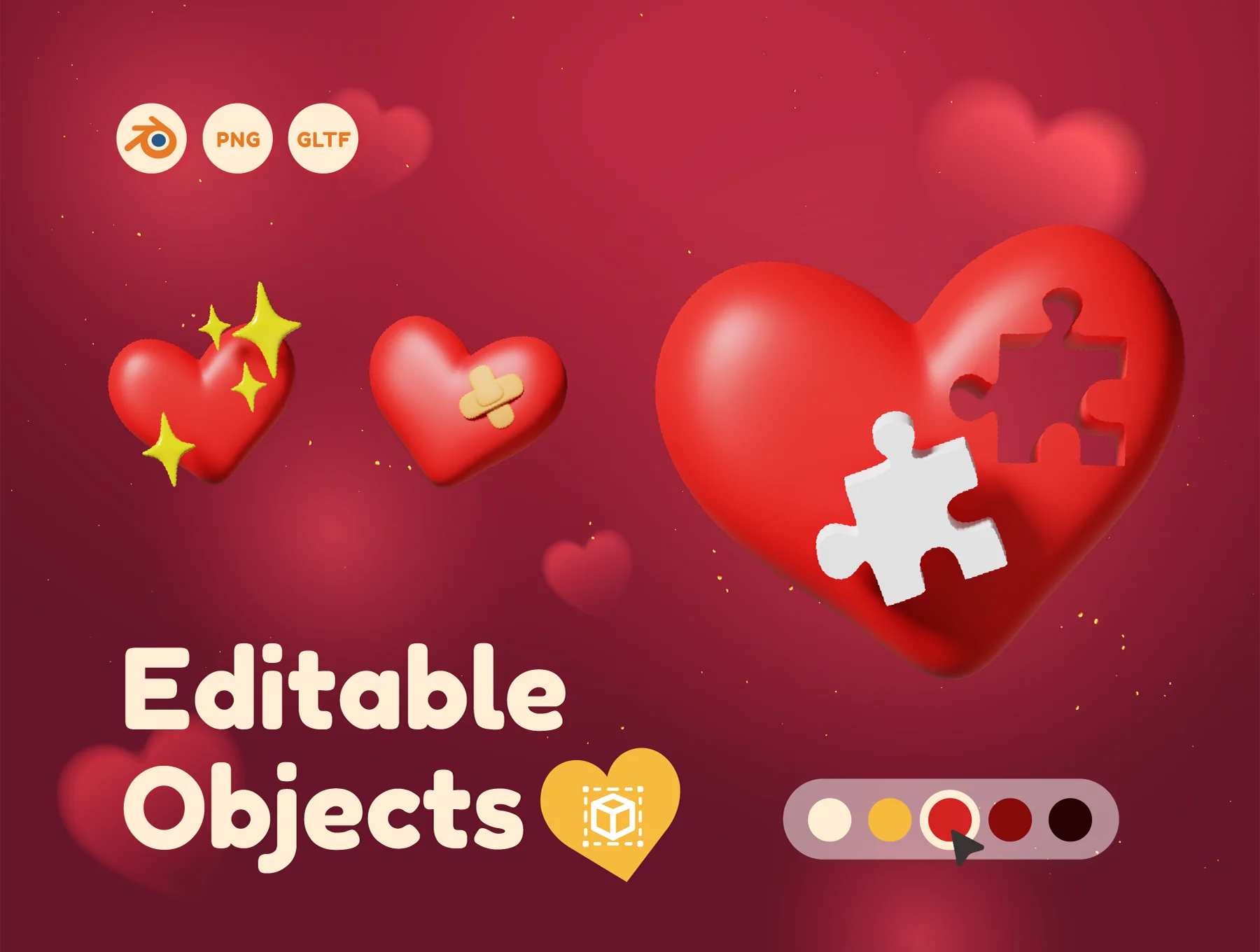 Love 3D Icon 3