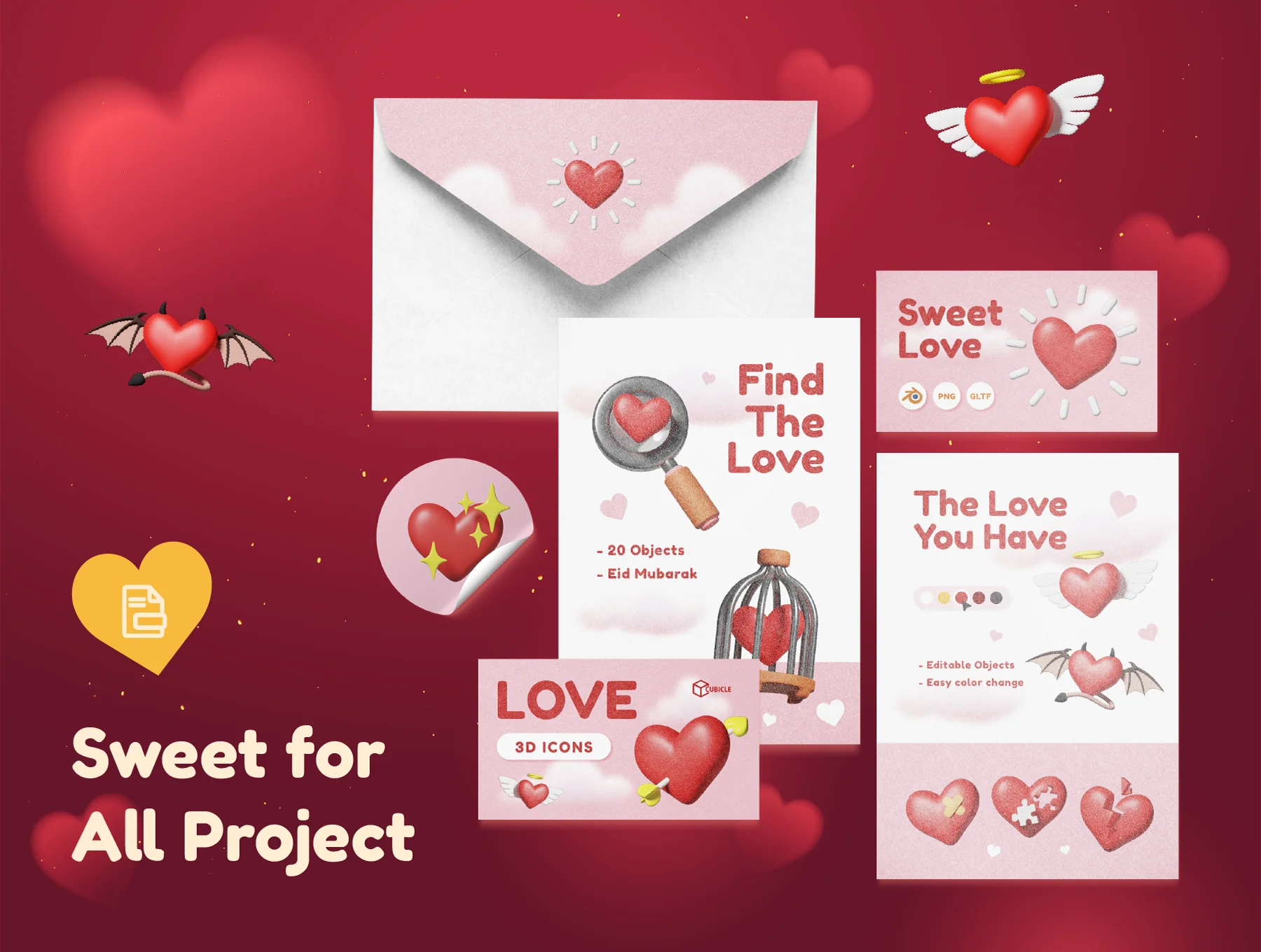 Love 3D Icon 6