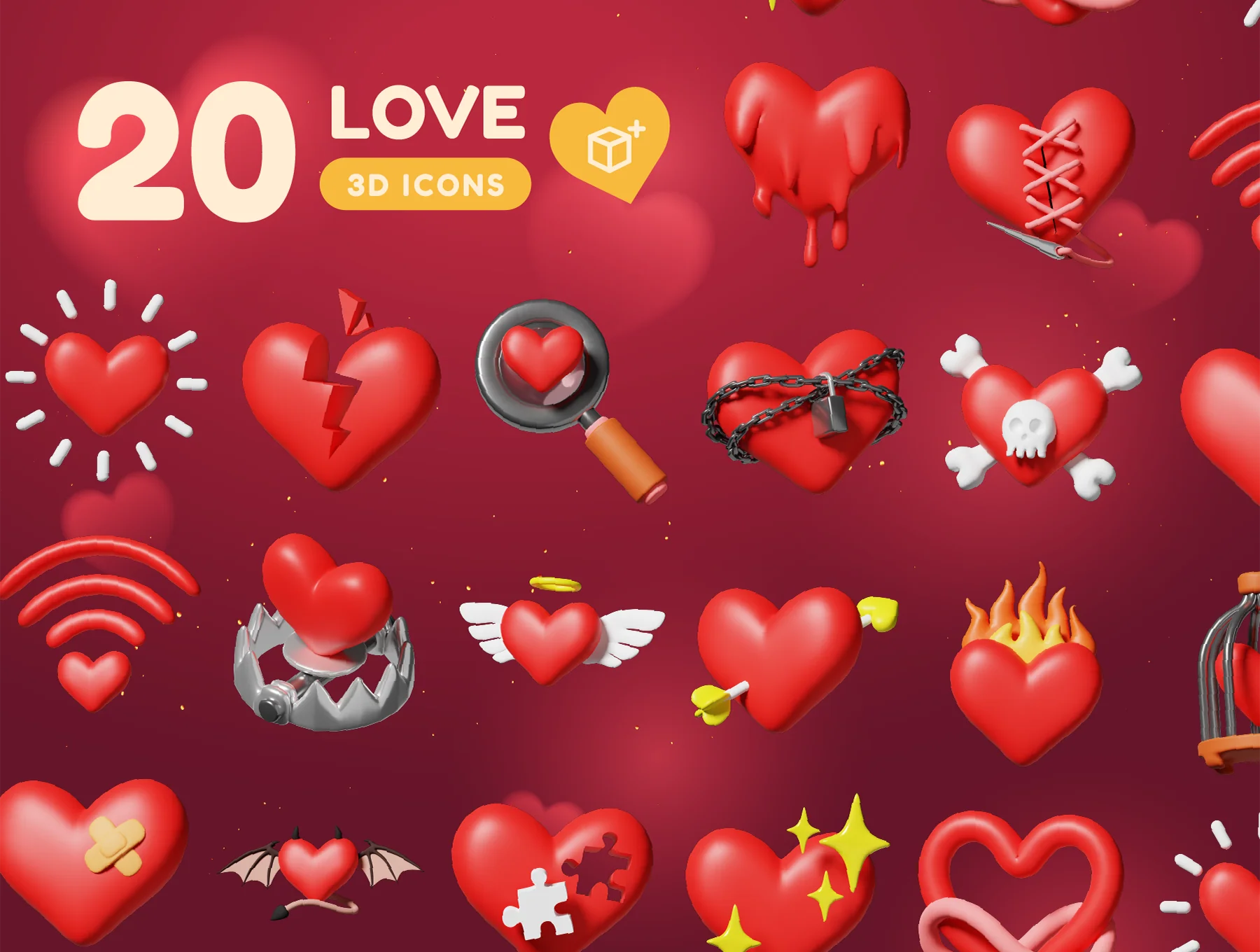 Love 3D Icon 7