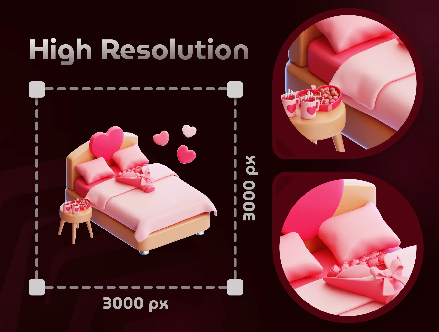 Love and Romance 3D Icon Set 4