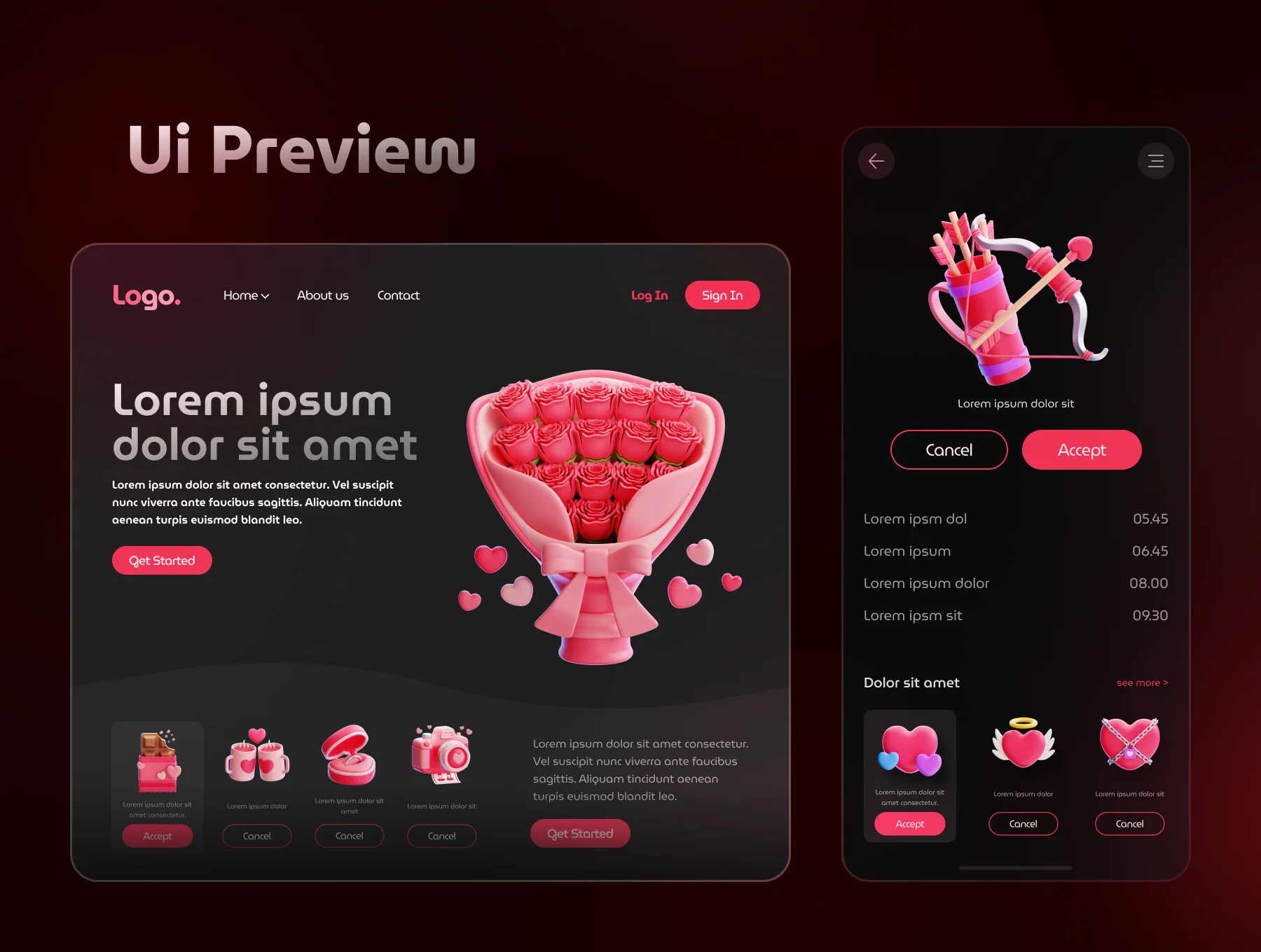 Love and Romance 3D Icon Set 5