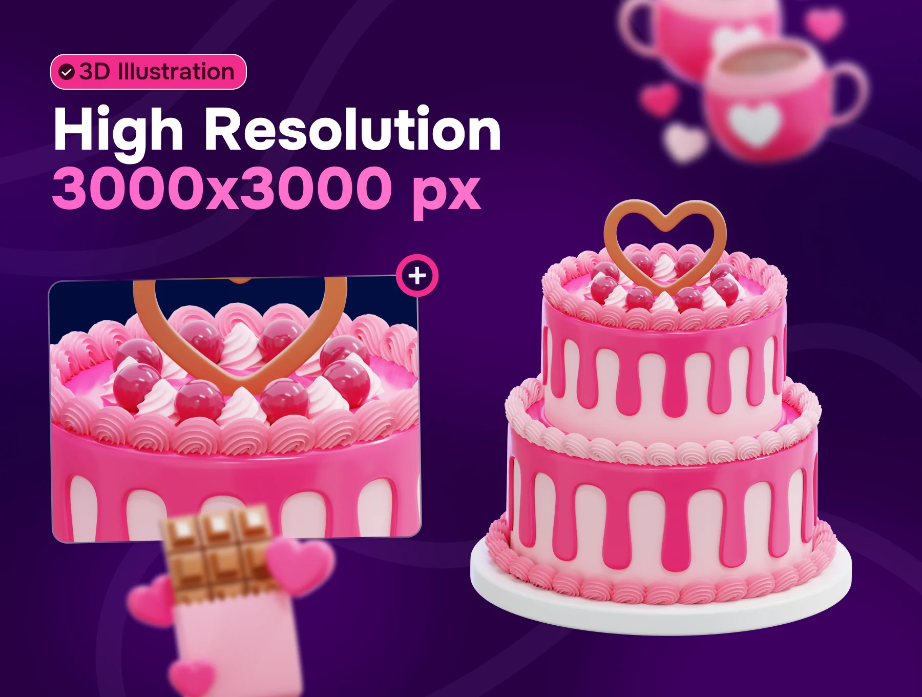 Love and Romance V2 3d Icon Set 3