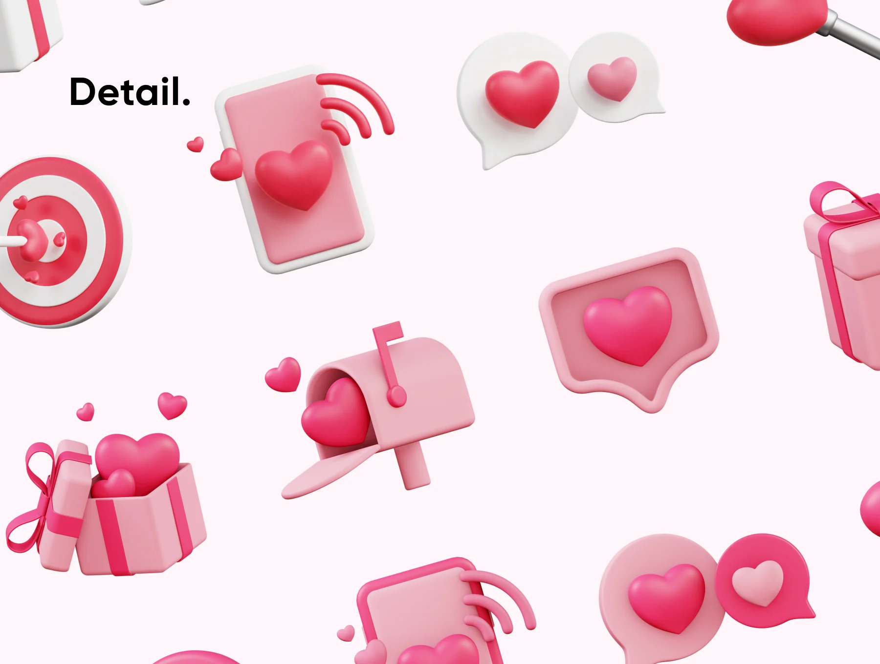 Love and Valentines Day 3d Icons Pack 4