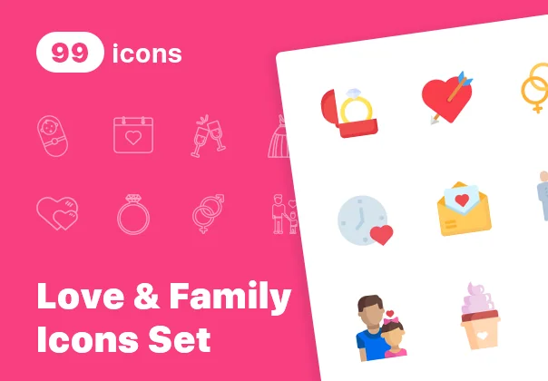 Love & Family Icon Set