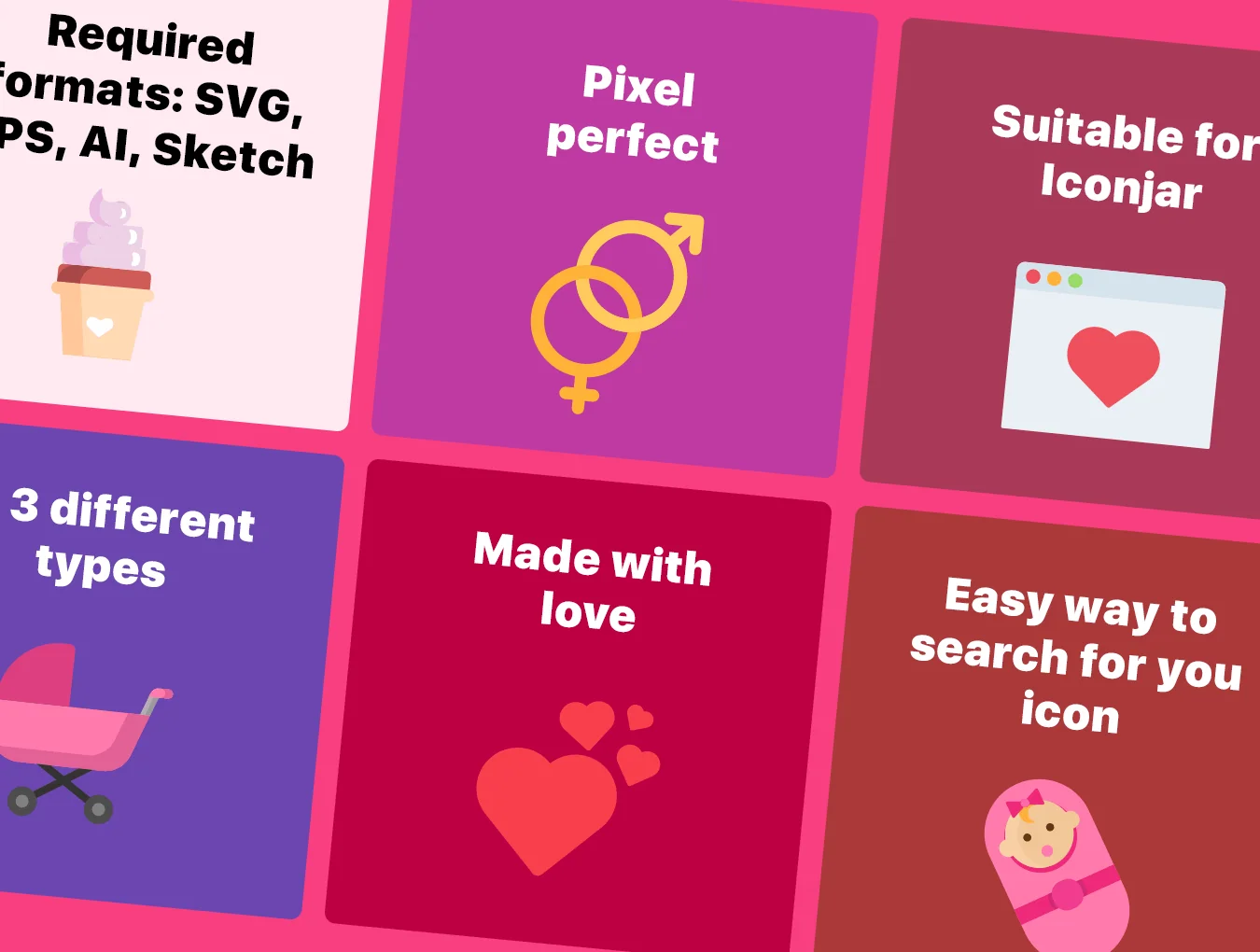Love & Family Icon Set 4