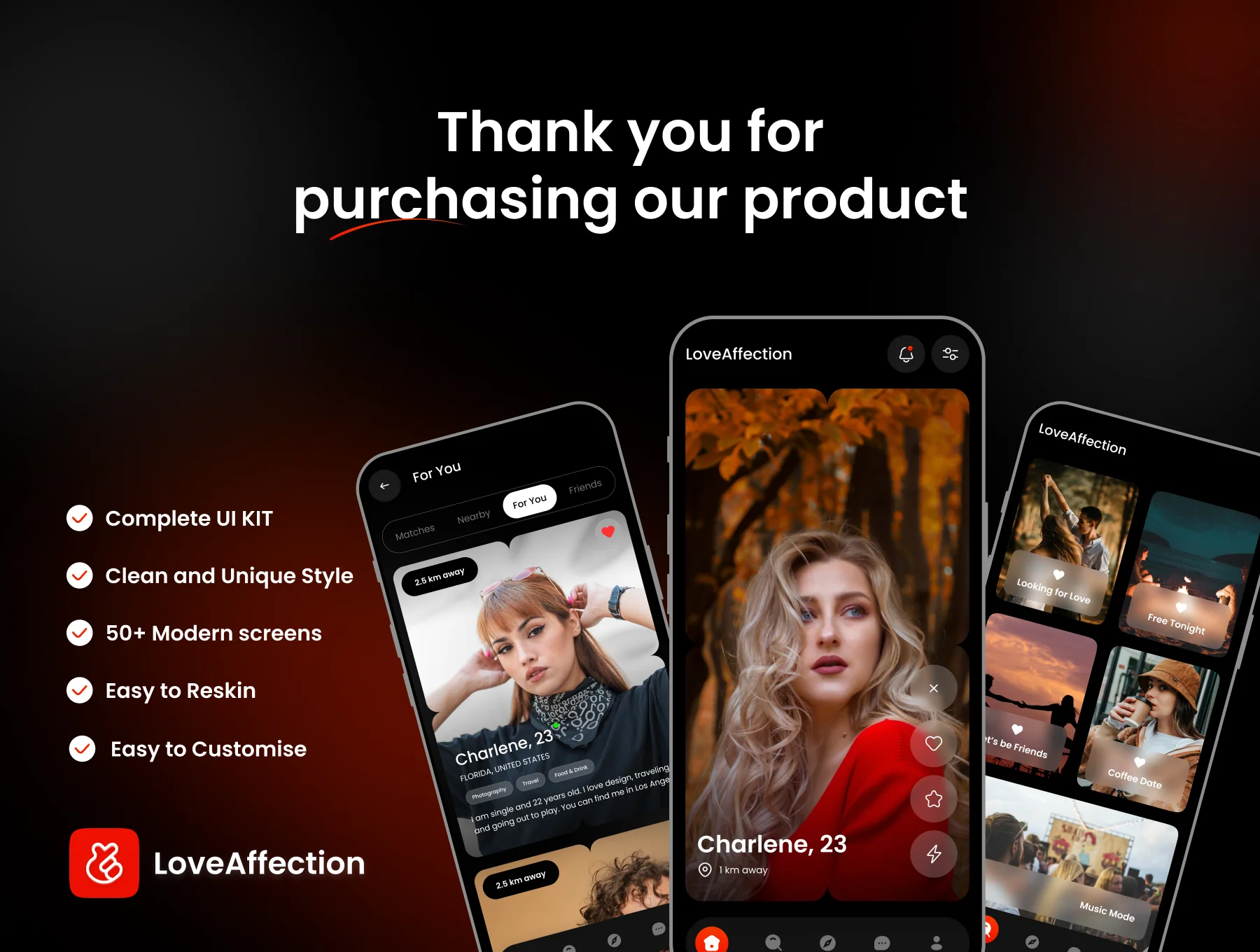 LoveAffection: Dating App UI Design Kit 8