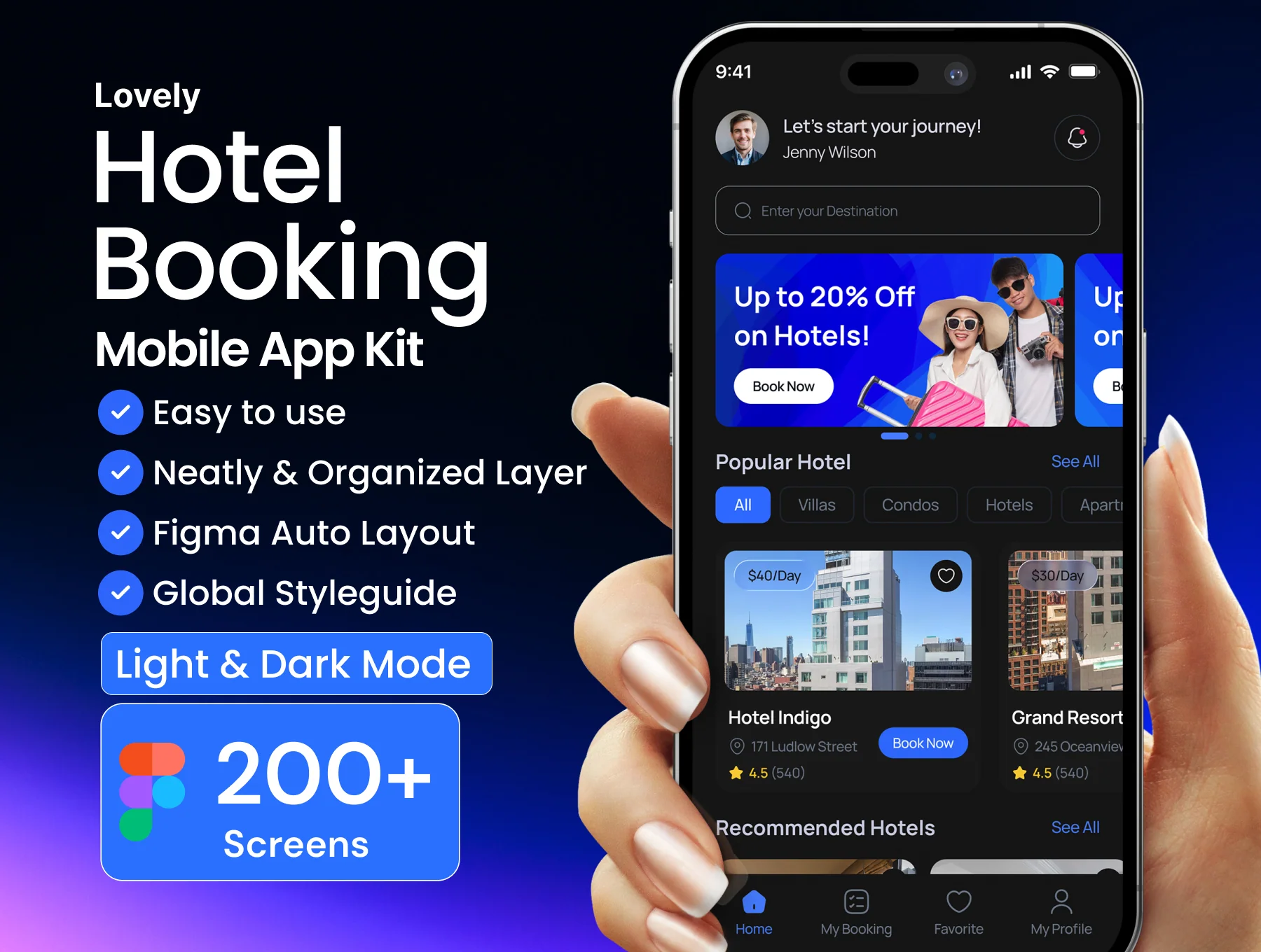 Lovely Hotel Booking 200+ Premium Screen App