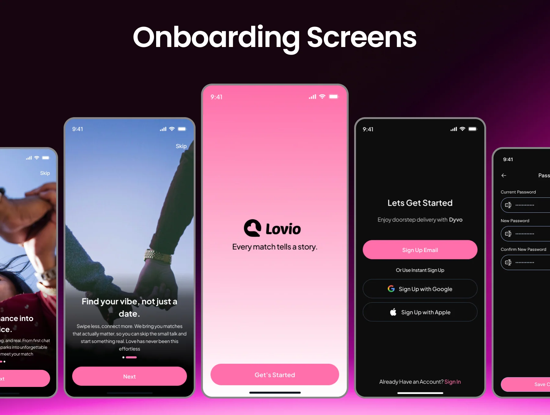 Lovio Dating & Social Mobile UI Kit 3