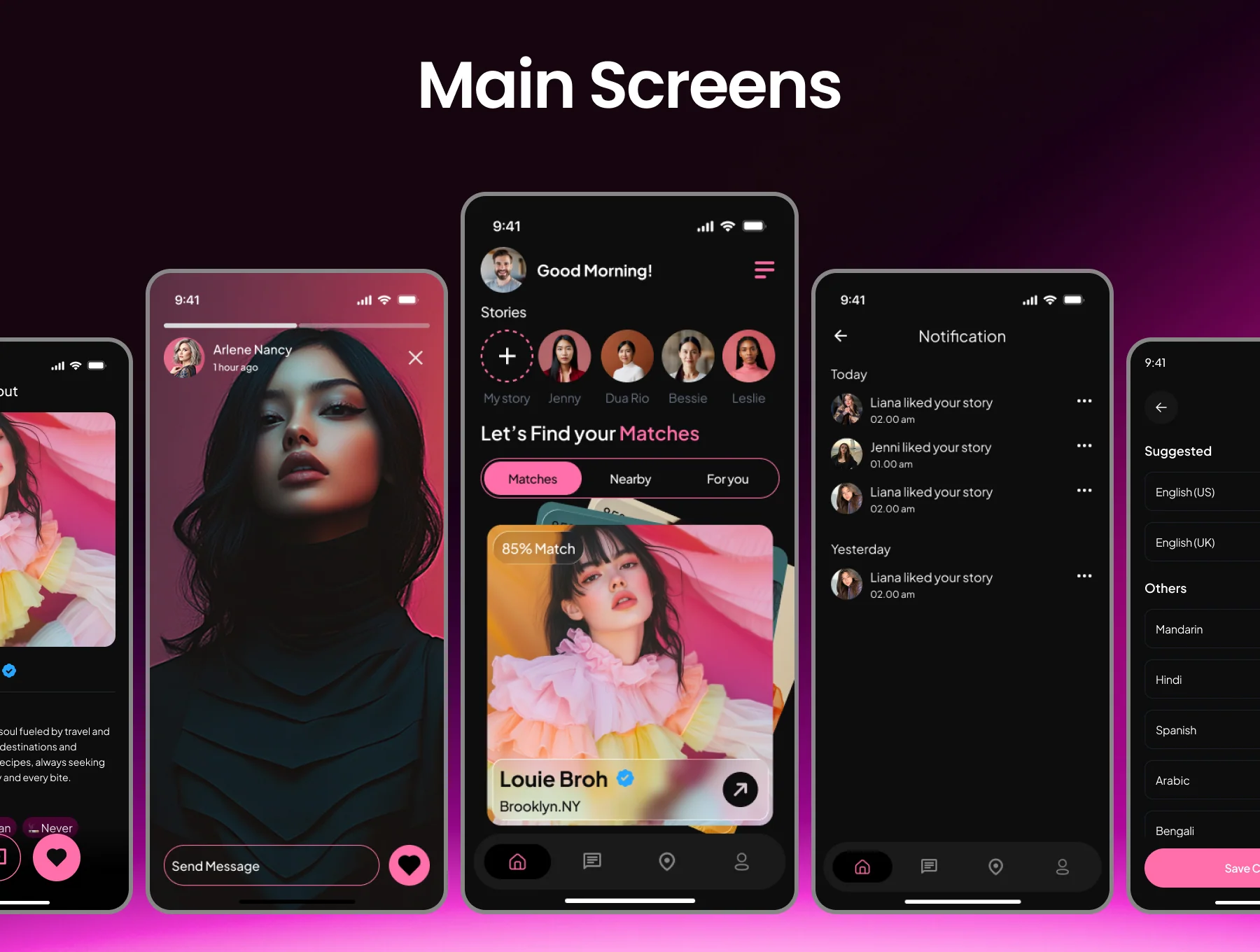 Lovio Dating & Social Mobile UI Kit 5