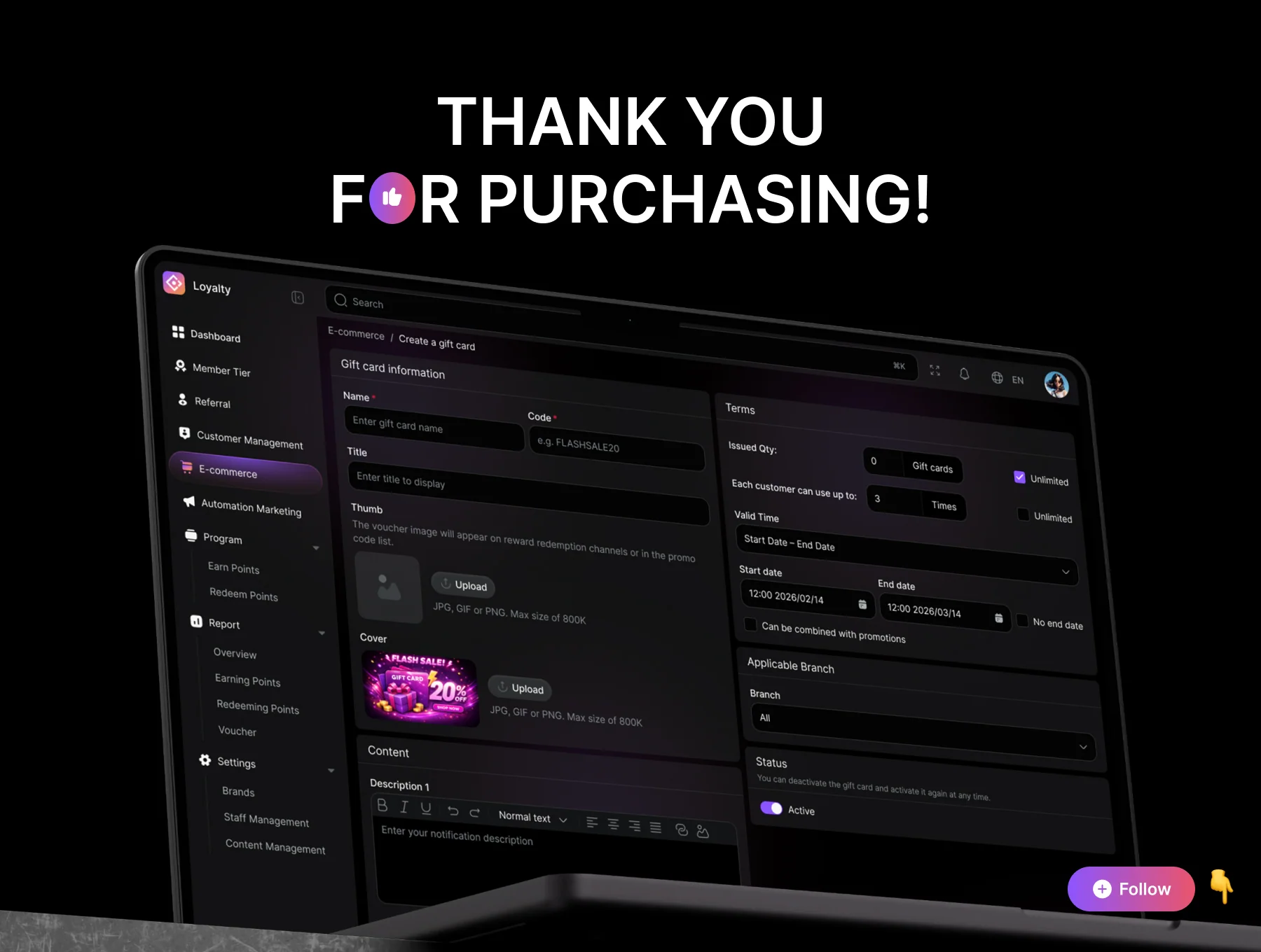 Loyalty Dashboard UI kit 8