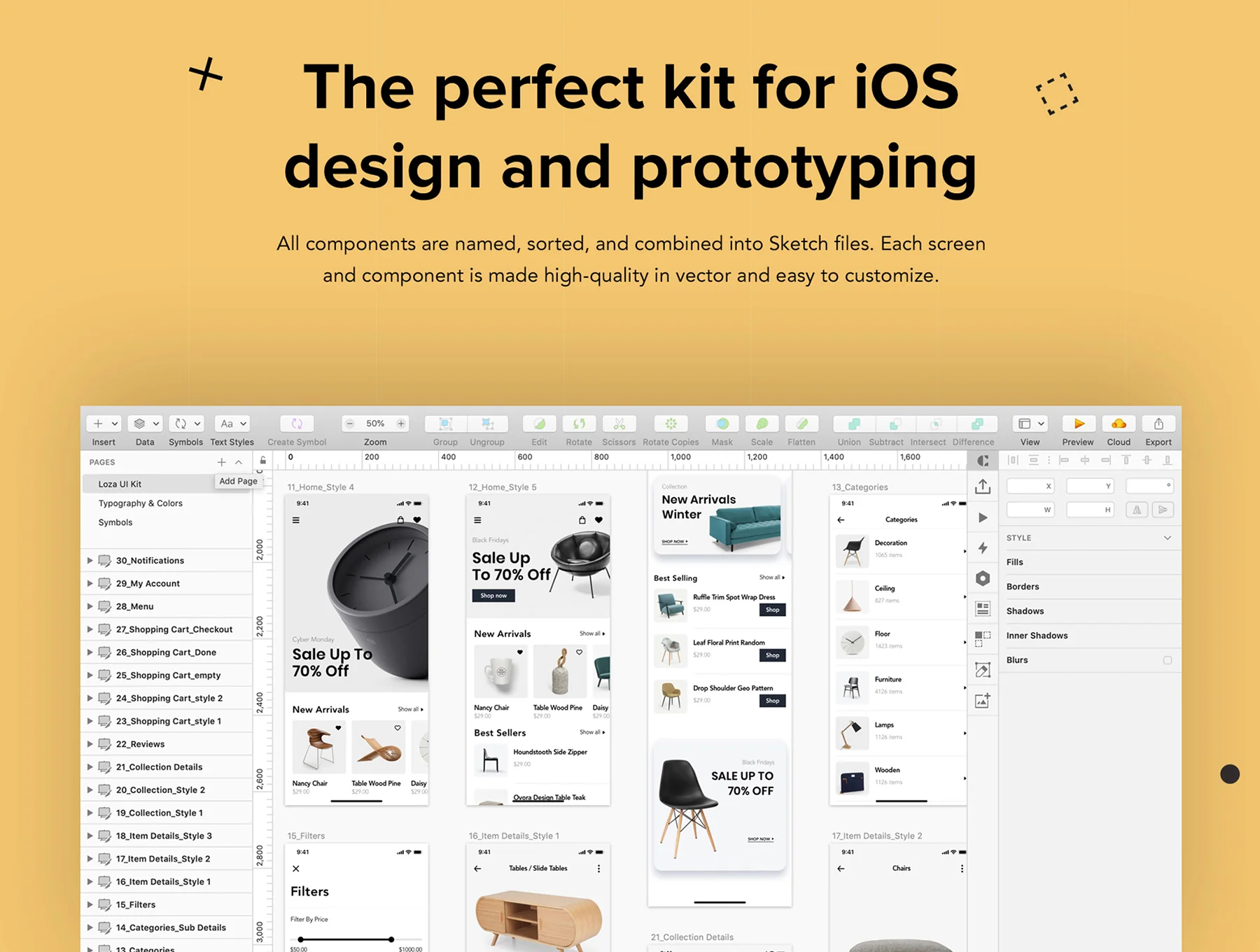 Loza - Furniture Shop App UI Kit 4