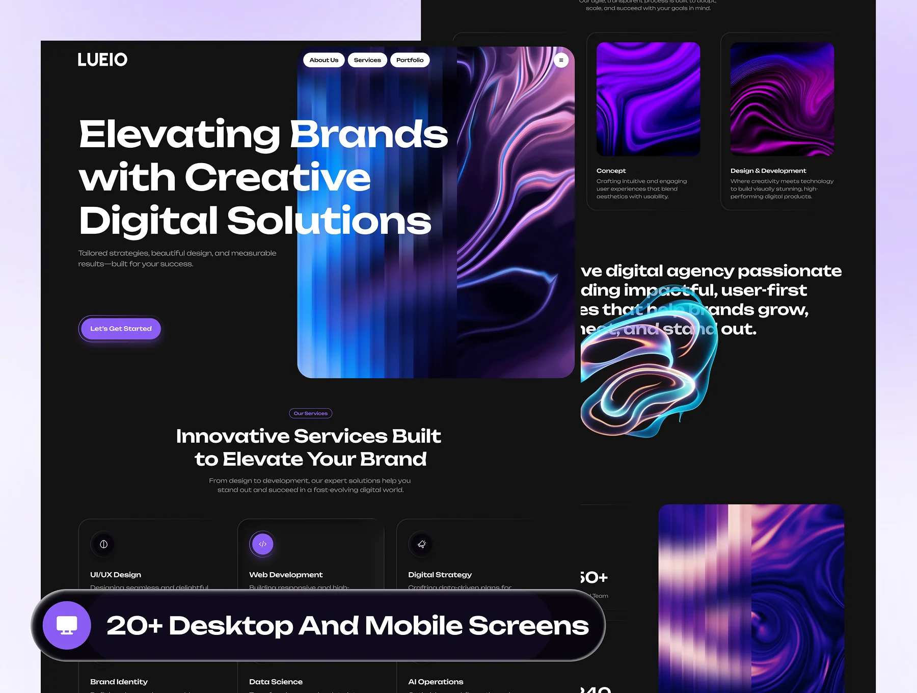 LUEIO - Digital Agency Website Framer Template 4