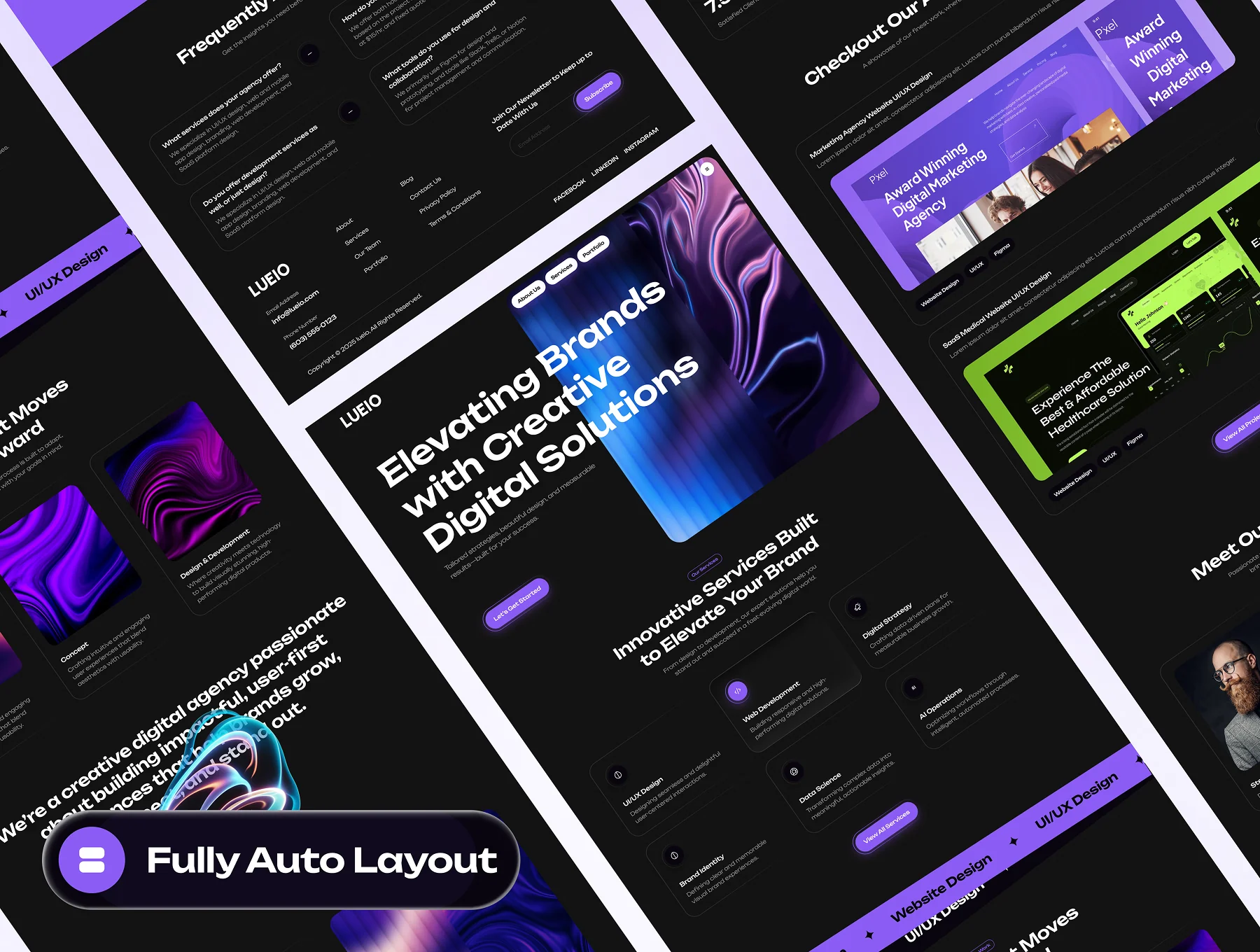 LUEIO - Digital Agency Website Framer Template 6