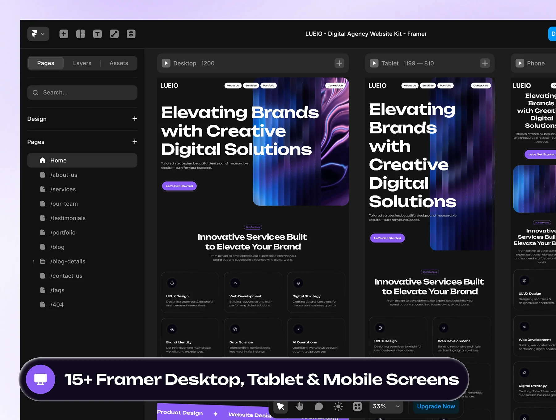 LUEIO - Digital Agency Website Framer Template 8