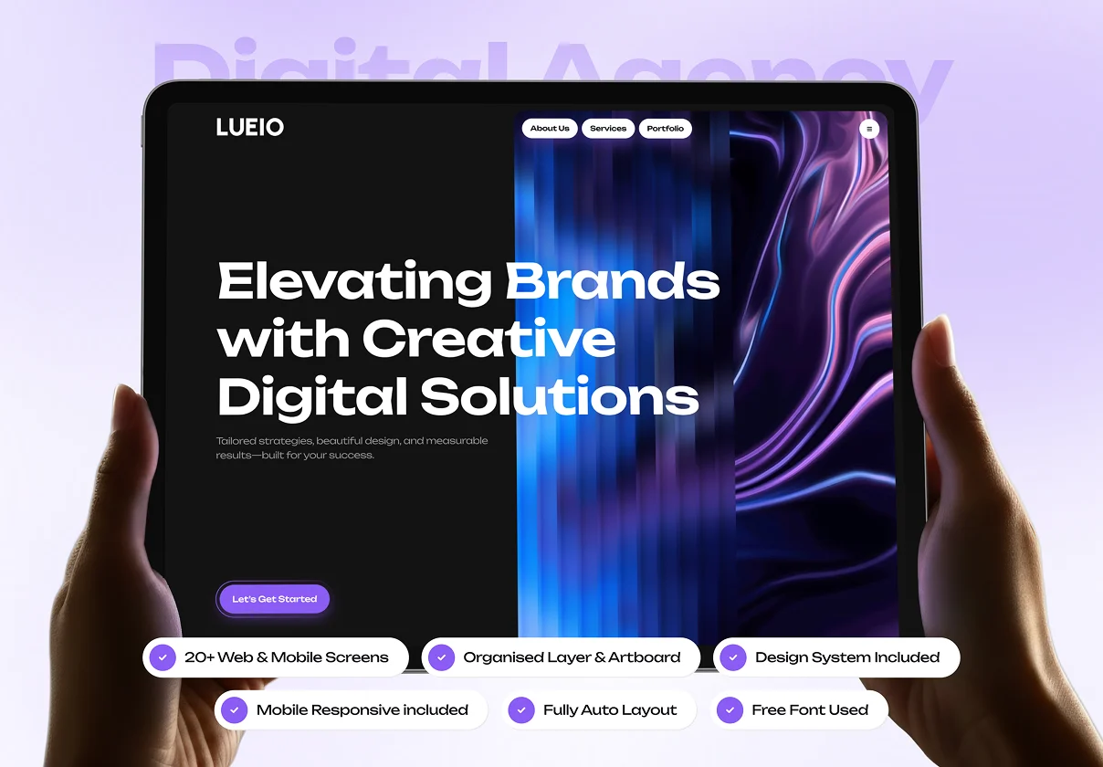 LUEIO - Digital Agency Website UI Kit