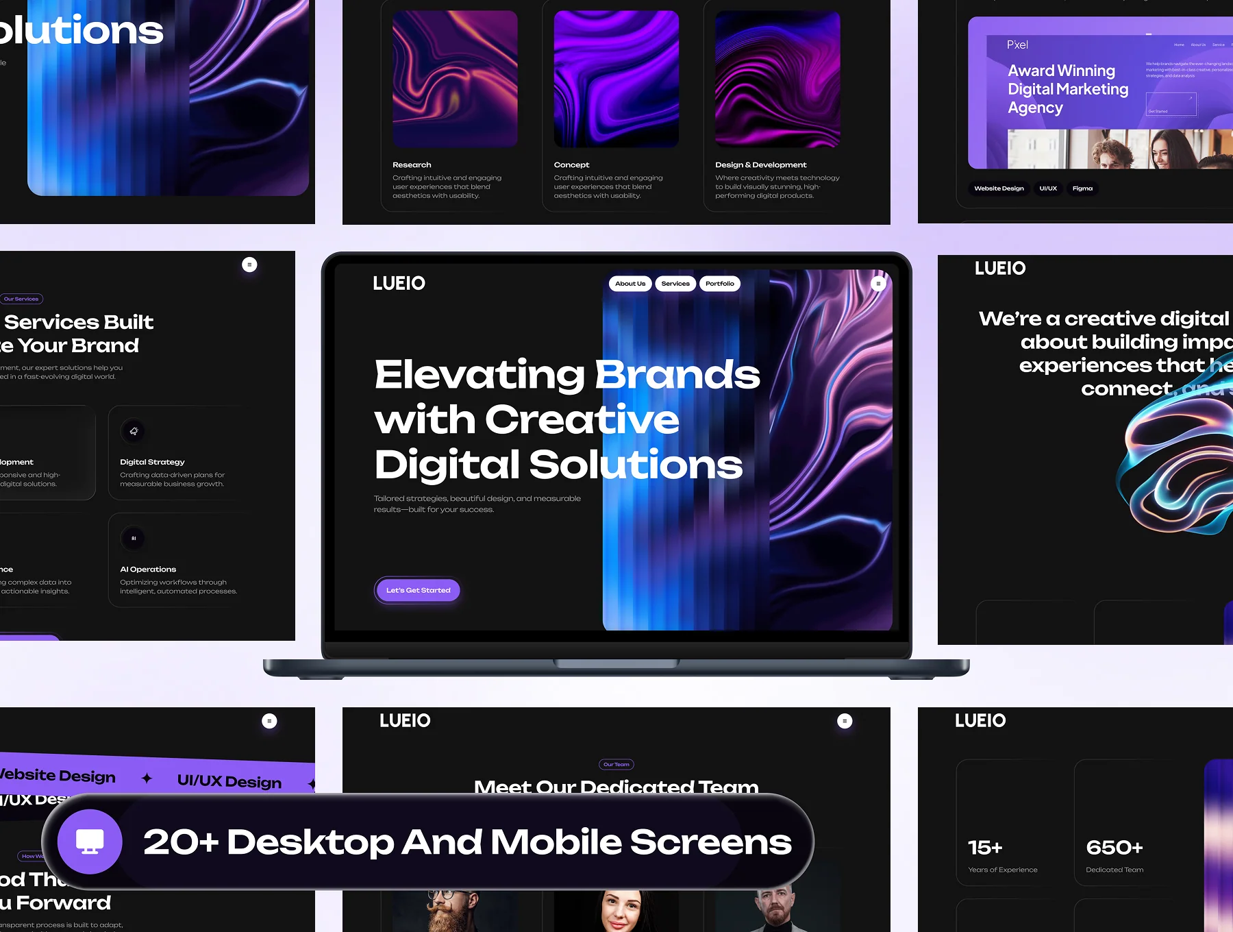 LUEIO - Digital Agency Website UI Kit 3