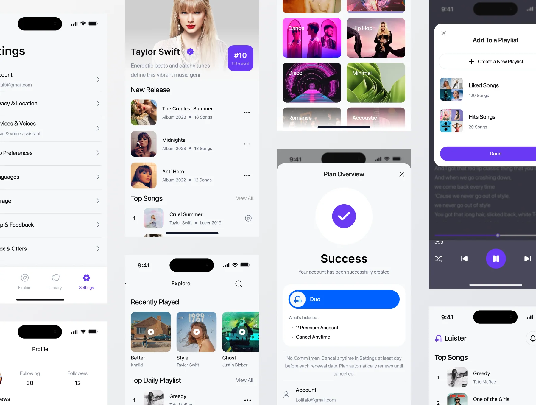Luister - Music Player Mobile App UI Kit 8